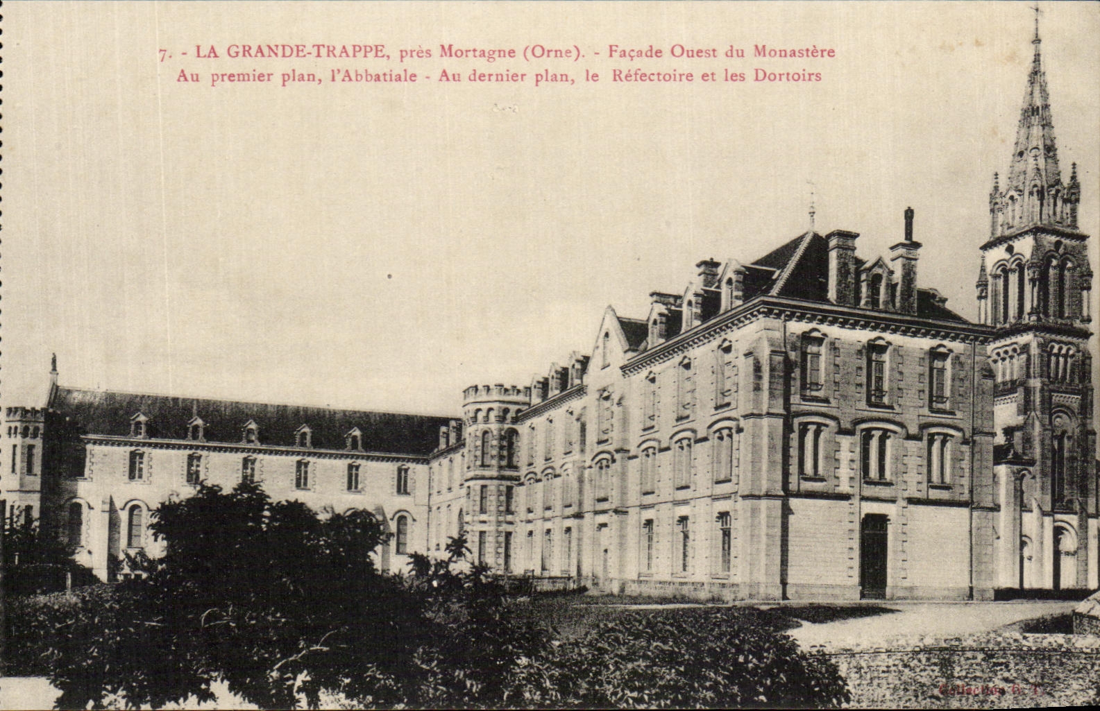 CPA La Grande Trappe Pres Mortagne Facade Ouest Du Monastere 
