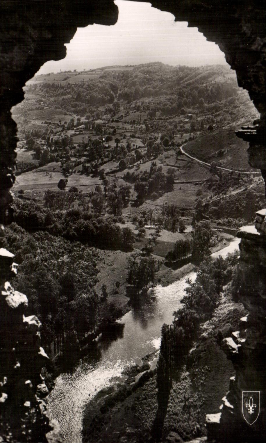 CPSM the Picturesque Valley Of Sioule Glance On the Valley By a breach of the walls in ruin of Castle Rock