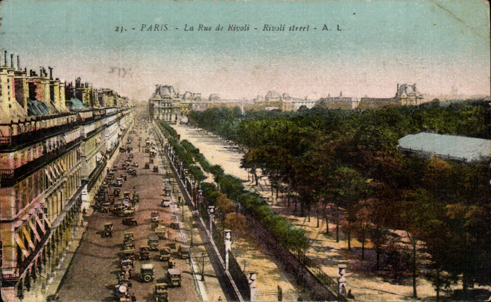 CPA Paris La Rue de Rivoli Louvre