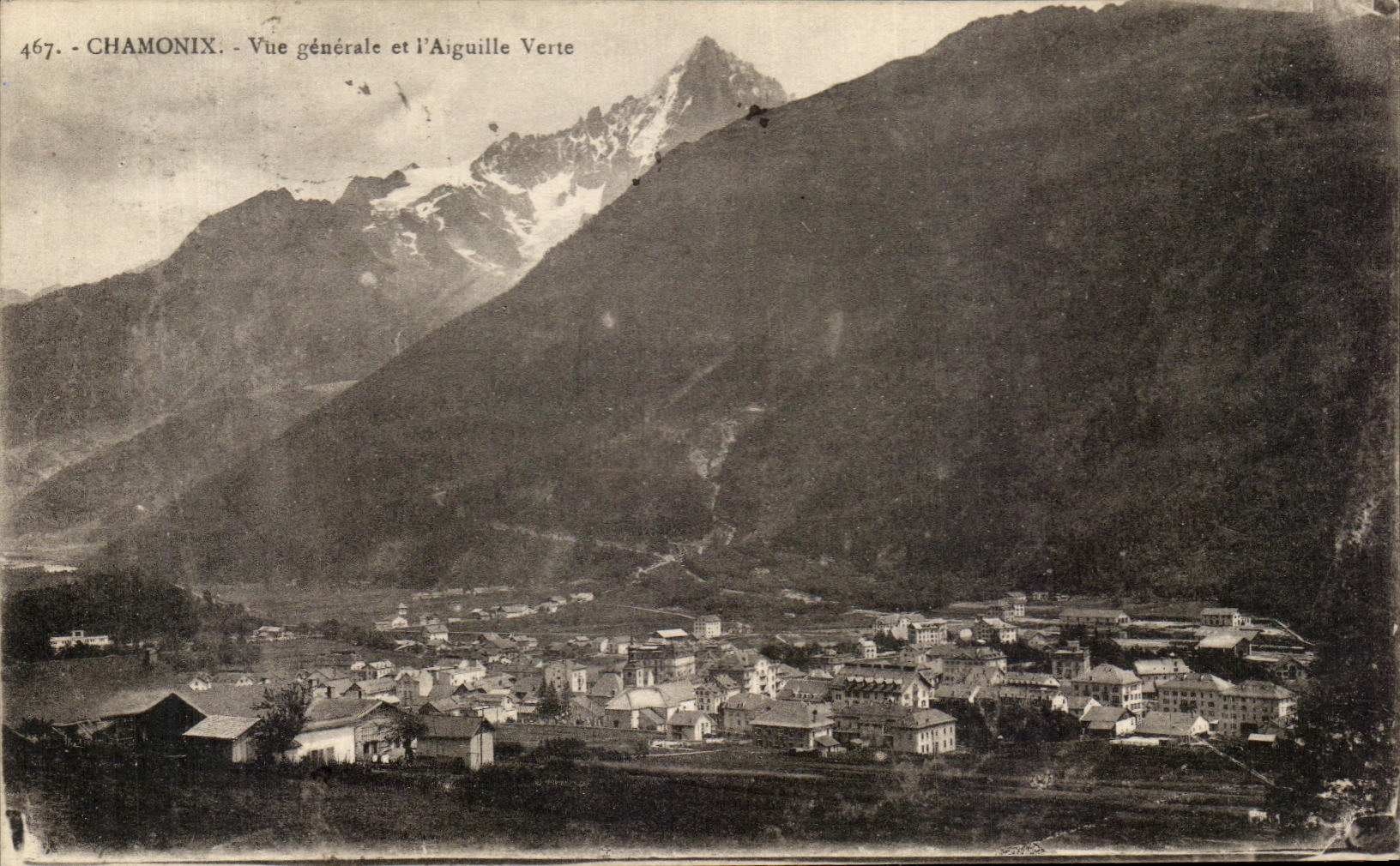 CPA Chamonix View And the Green needle