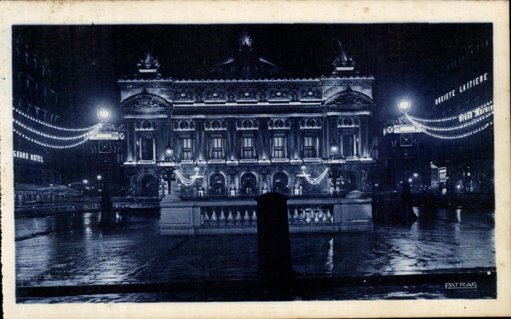 CPA Paris the Night Illuminations De I' Opera