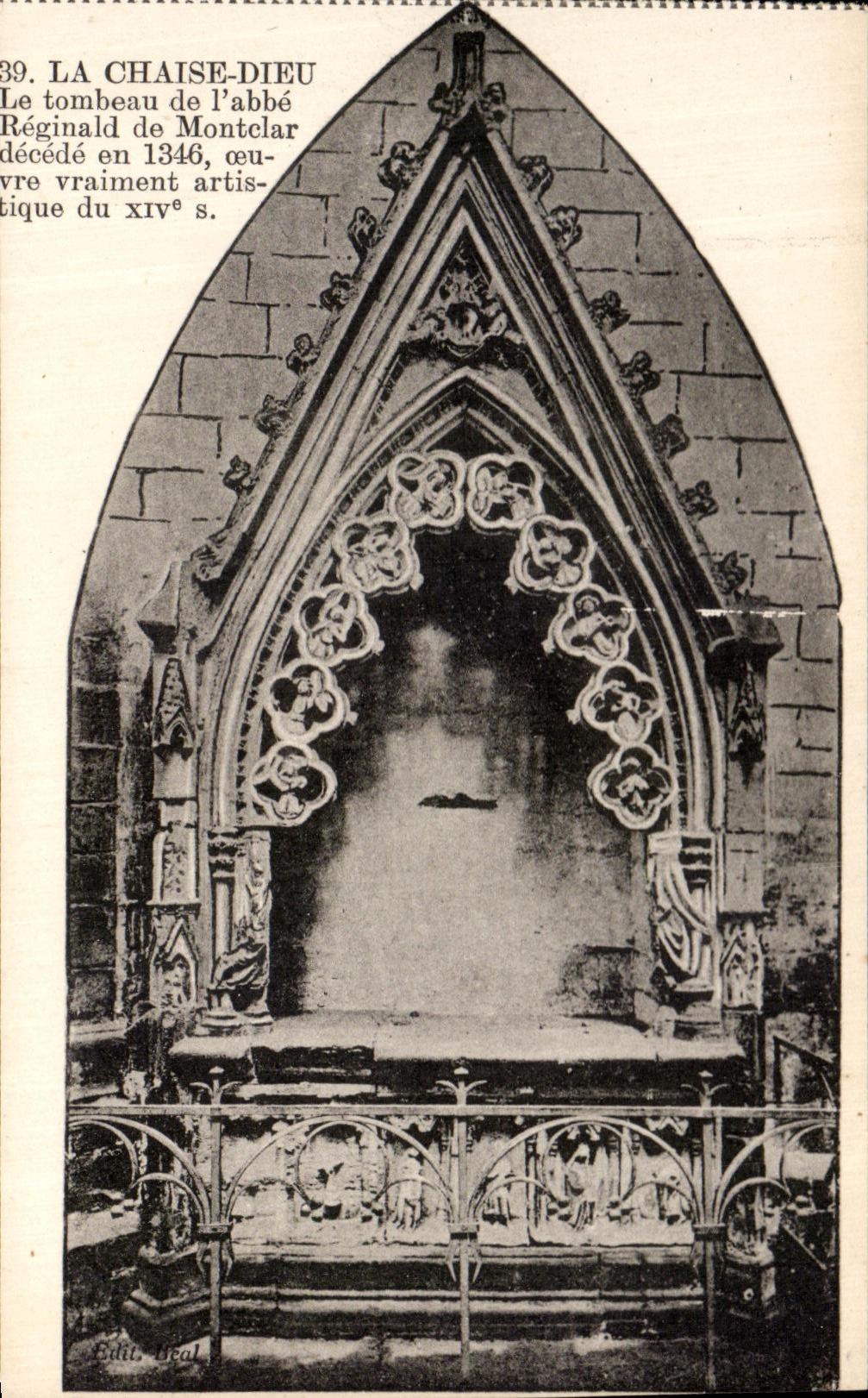 CPA dios de la silla la tumba del abad Reginald De Montclar