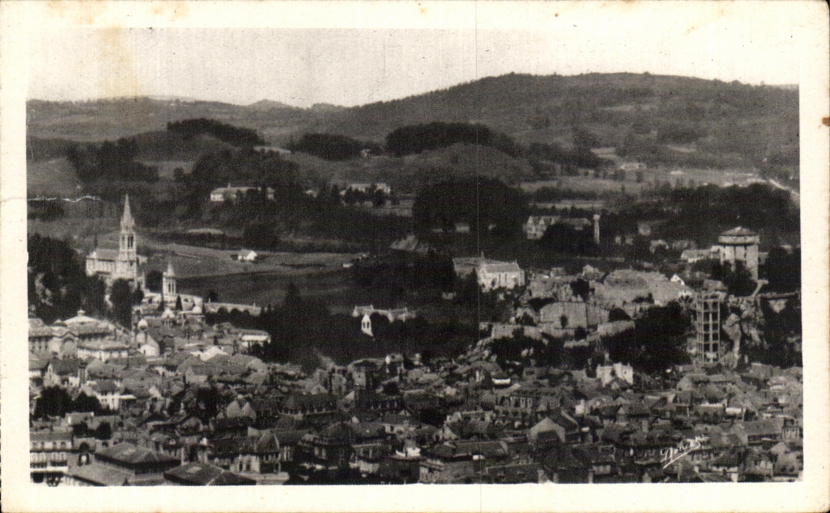 CPA Lourdes Panoramic View Taken Peak Of Jer