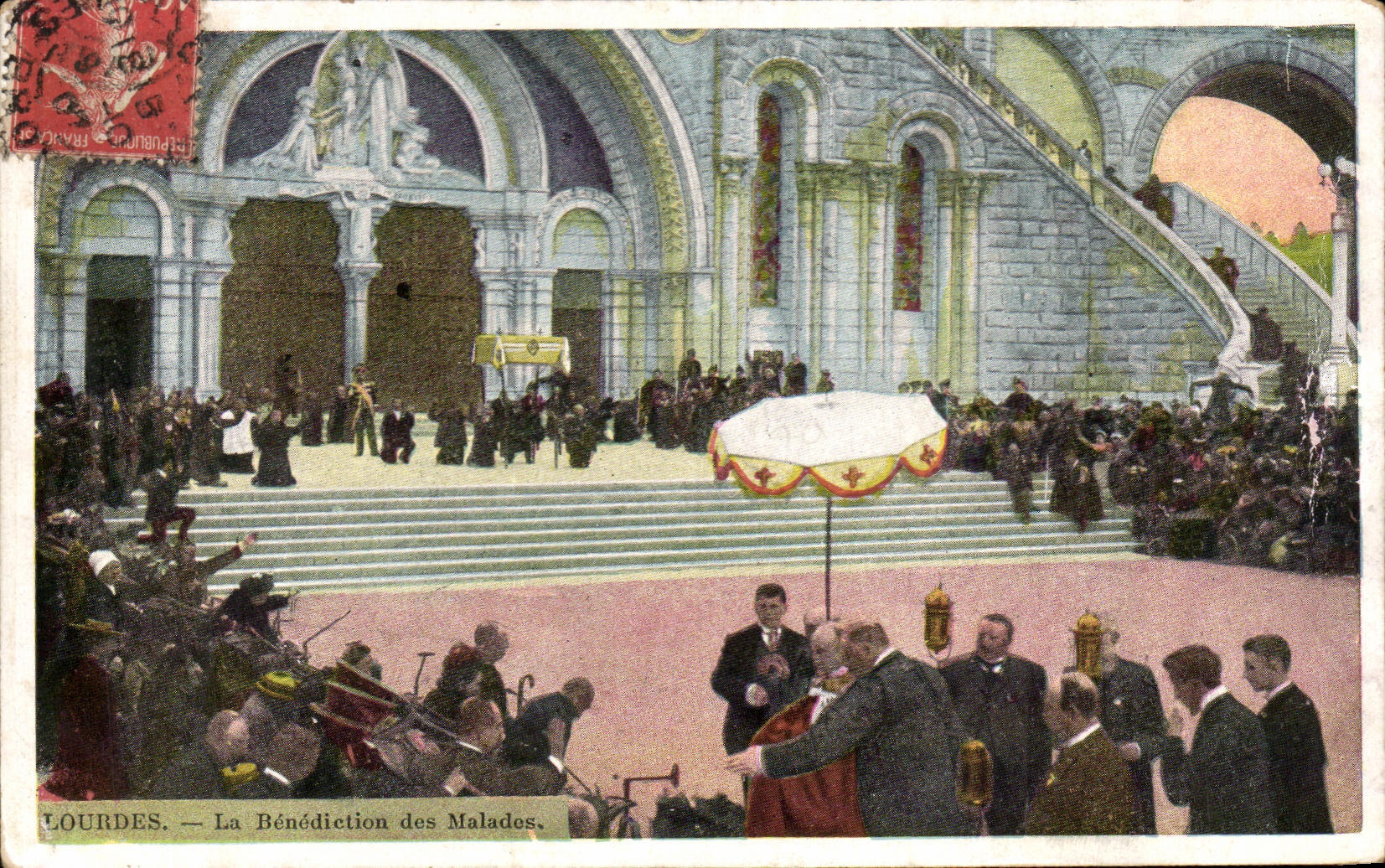 CPA Lourdes the Blessing of the Patients