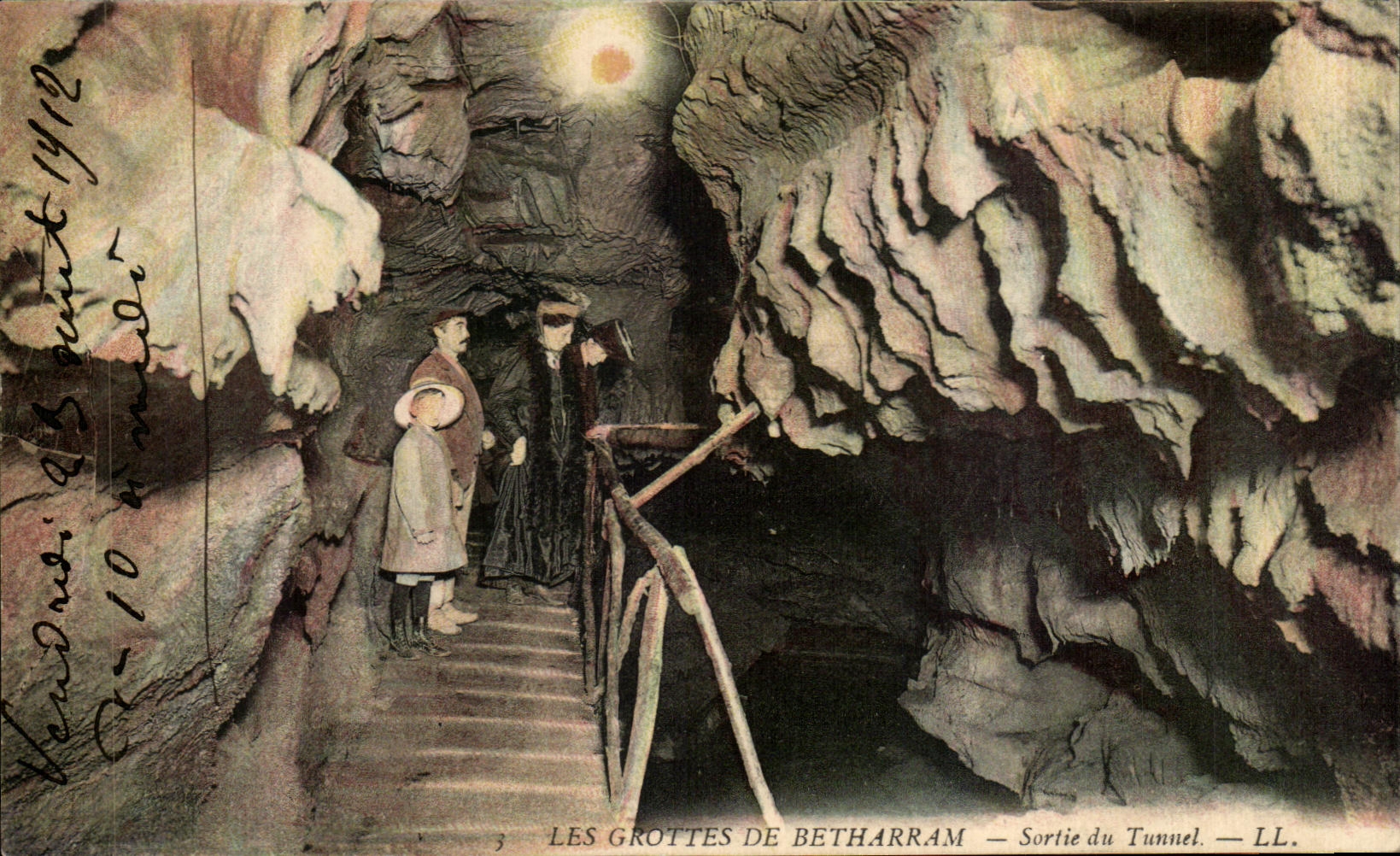 CPA the Caves De Betharran Left Tunuel