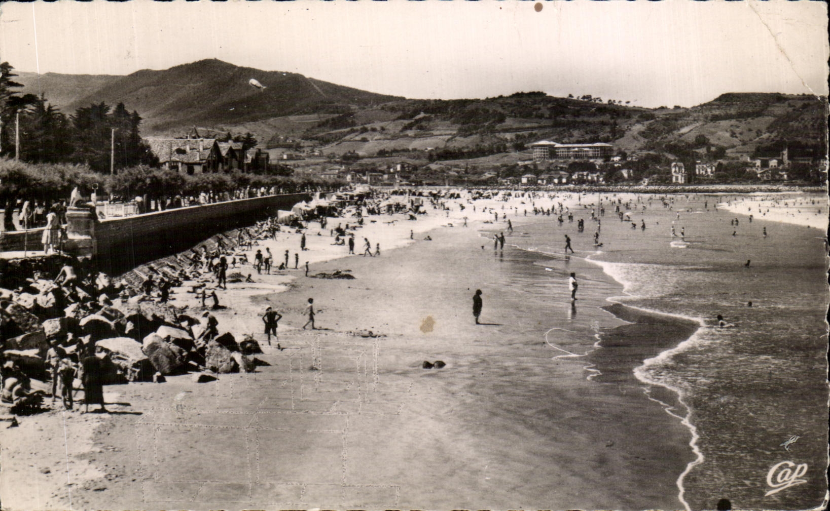 CPA Hendaye Free Spanish Border the Beach In the Content