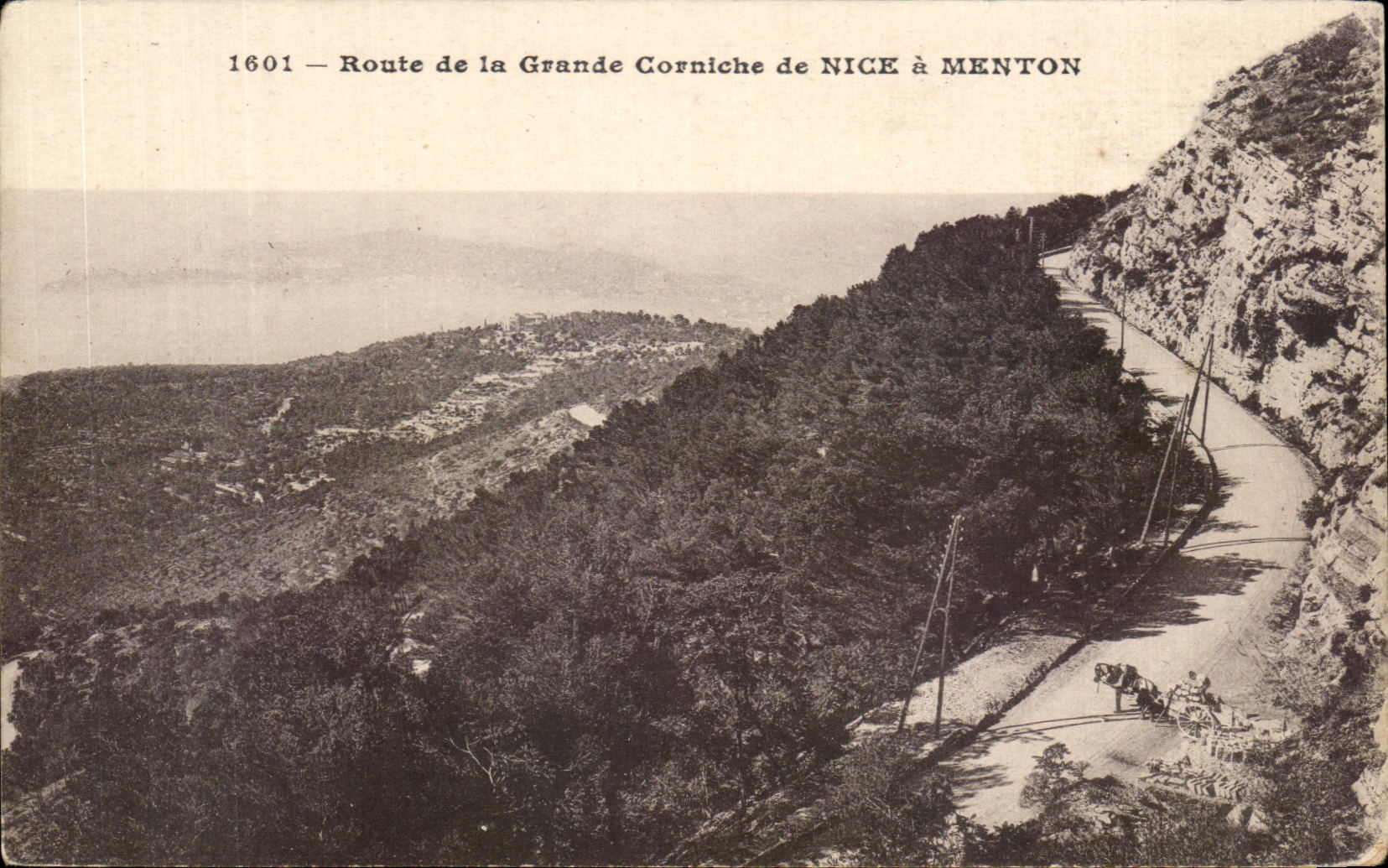 La ruta de CPA de la cornisa grande de Niza tiene Menton