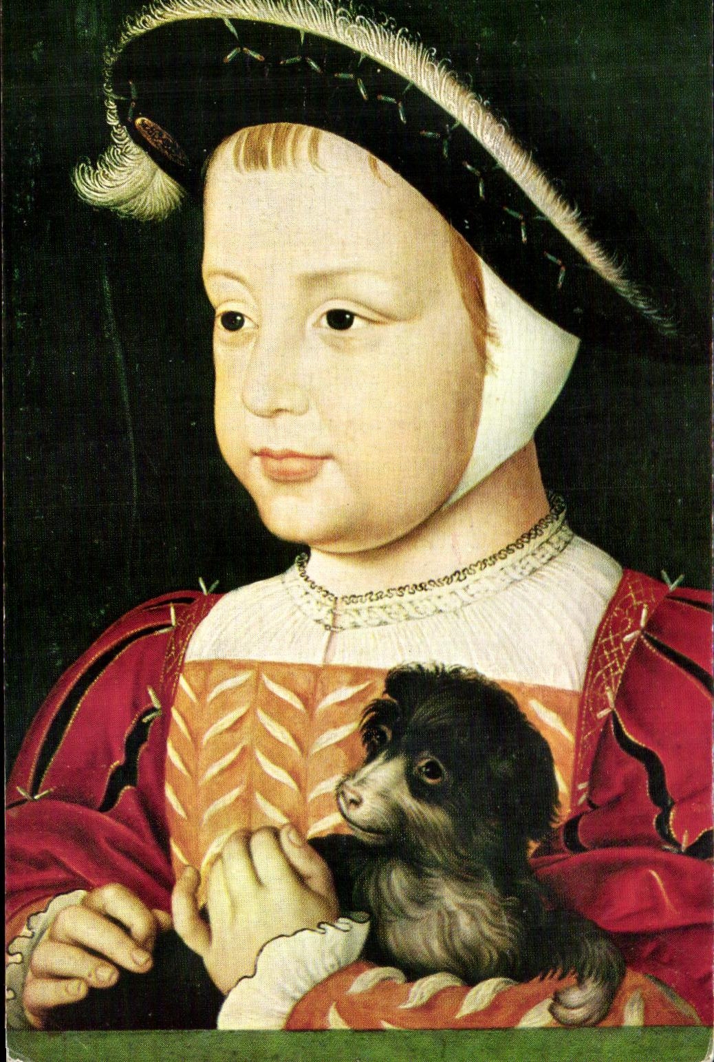 CPSM Clouet Henri ll enfant Musee Conde Chantilly Photo Giraucon Chien 