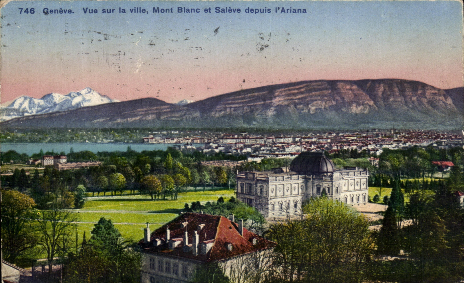 CPA Geneva Seen on the City Mont Blanc Saleve Since Ariana
