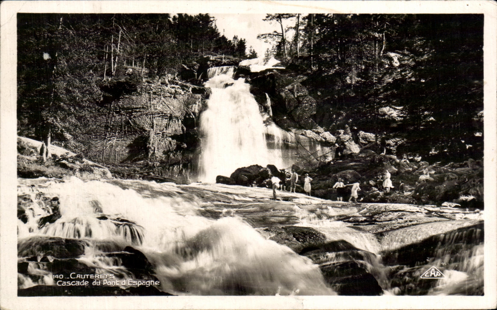 CPA Cauterets Cascades of the Bridge of Spain