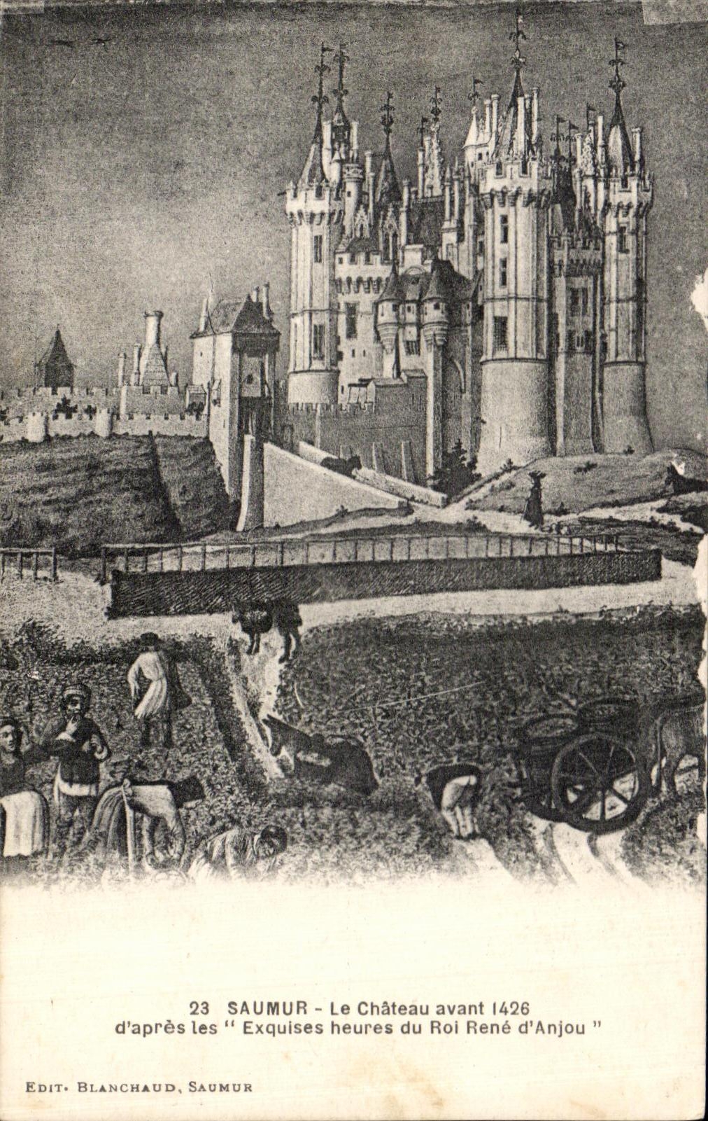 CPA Saumur the Castle before 1426 Equises hours of king d' Anjou