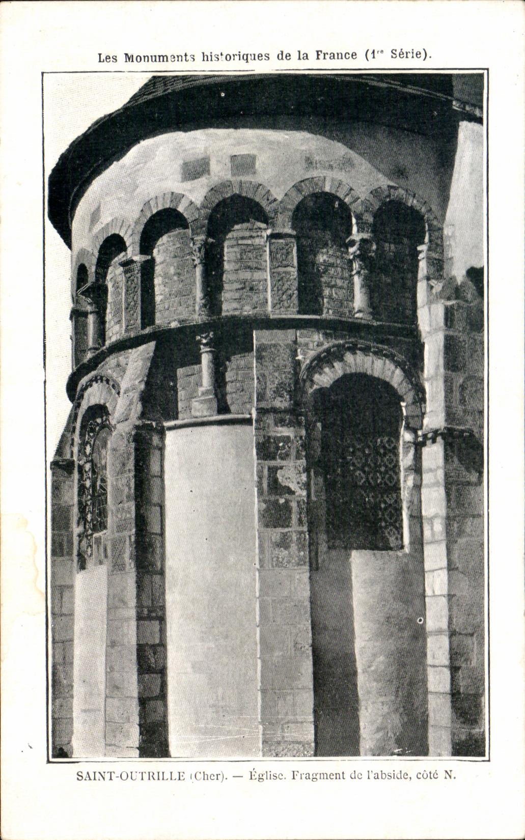 CPA Saint Outrille Eglise Fragment Of the apse Dimensions