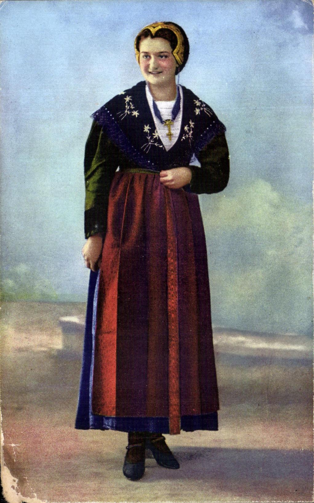 Picturesque CPA Savoy Tarentaise Folklore Costume