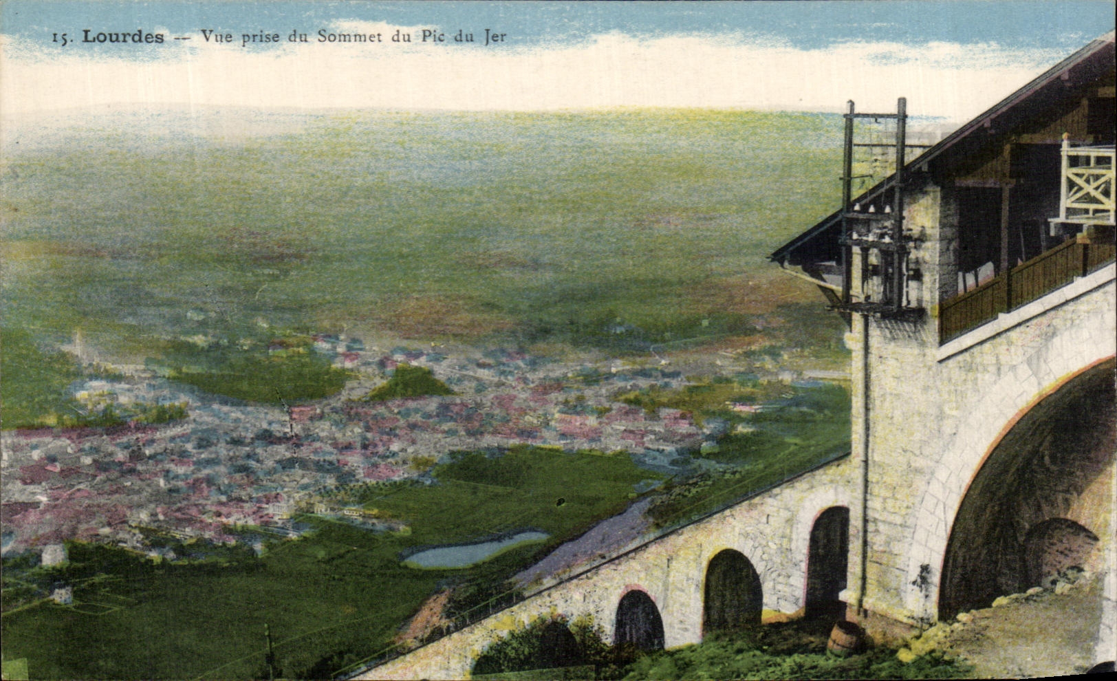 CPA Lourdes Seen from Of the top of the Peak Of Jer
