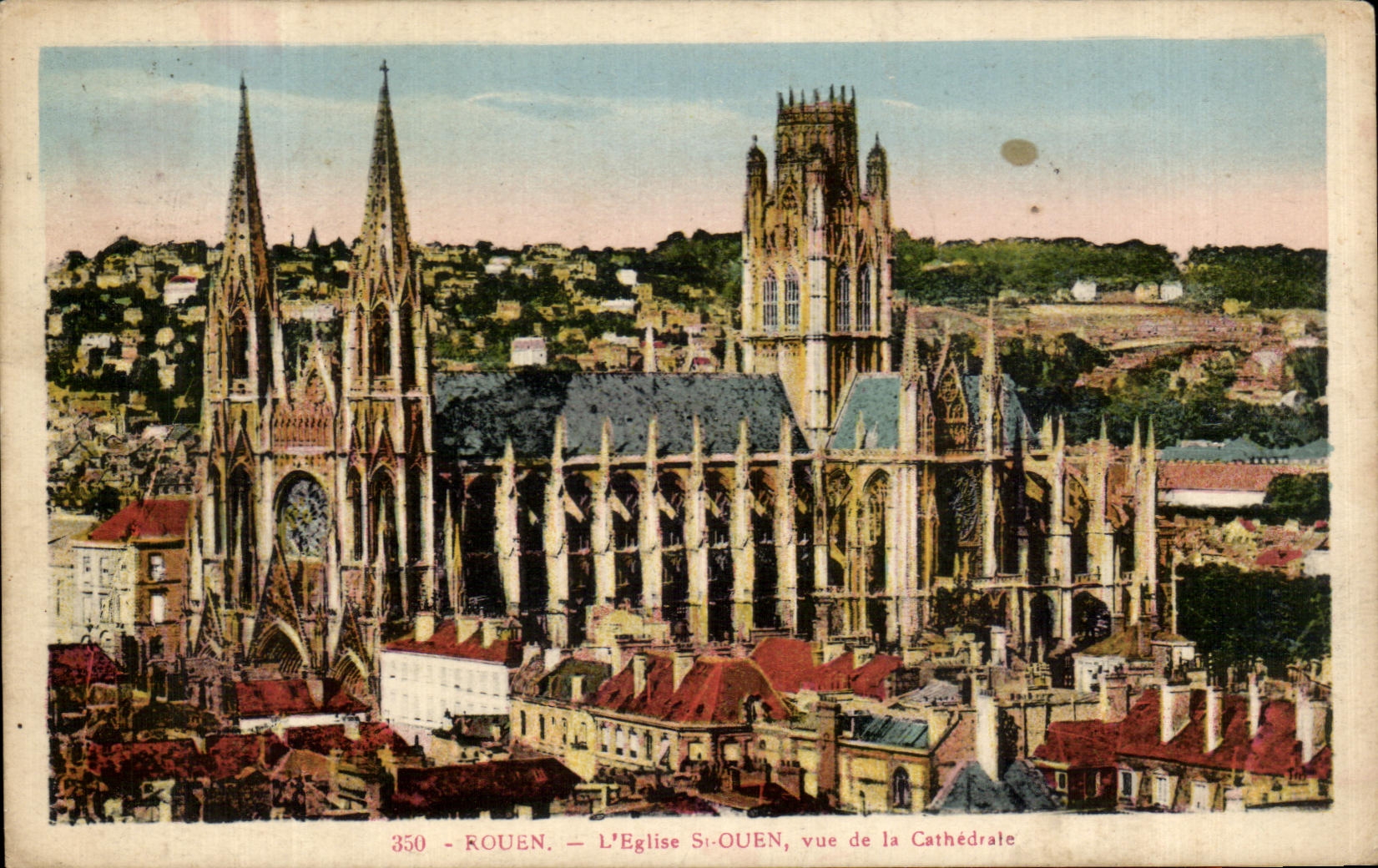CPA Rouen the Church Seen Of the Cathedral