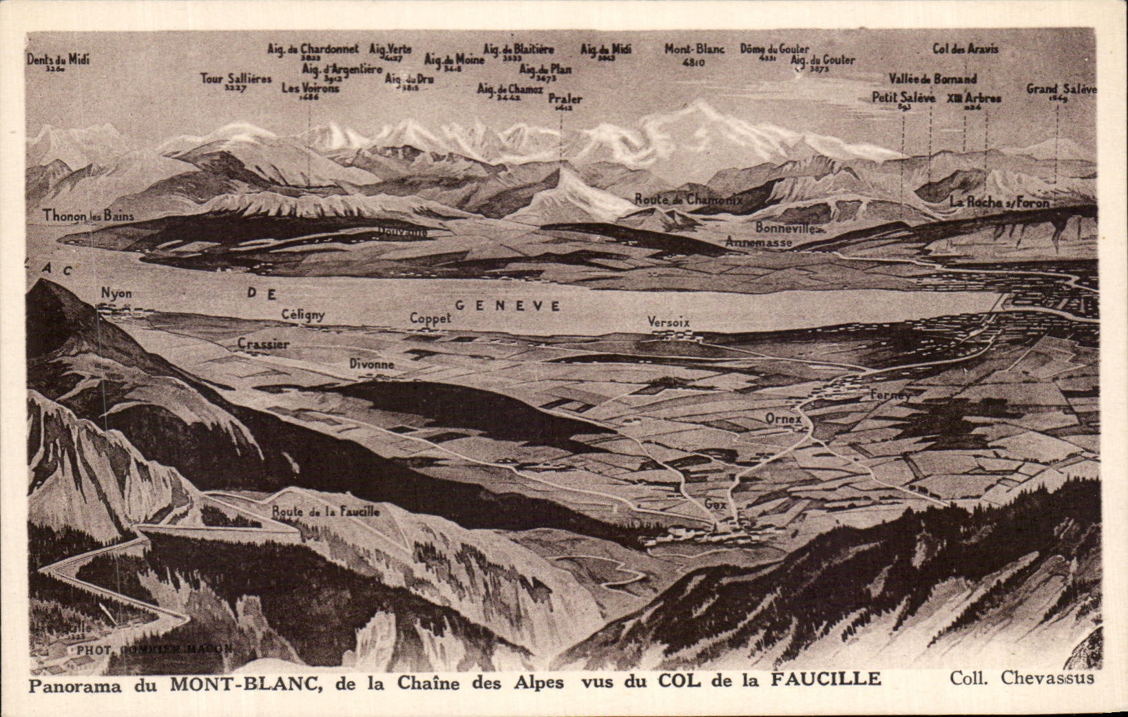 CPA Mont Blanc of the Alpine range seen of the Collar of the Sickle