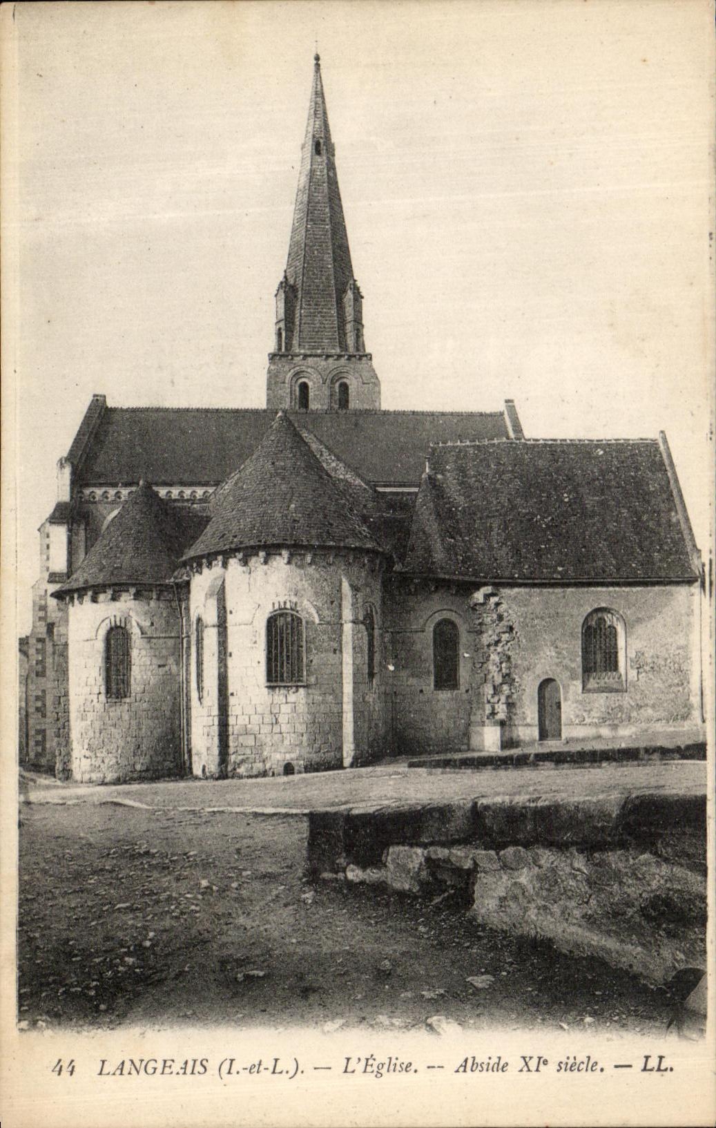 CPA Langeais el Apse de la iglesia