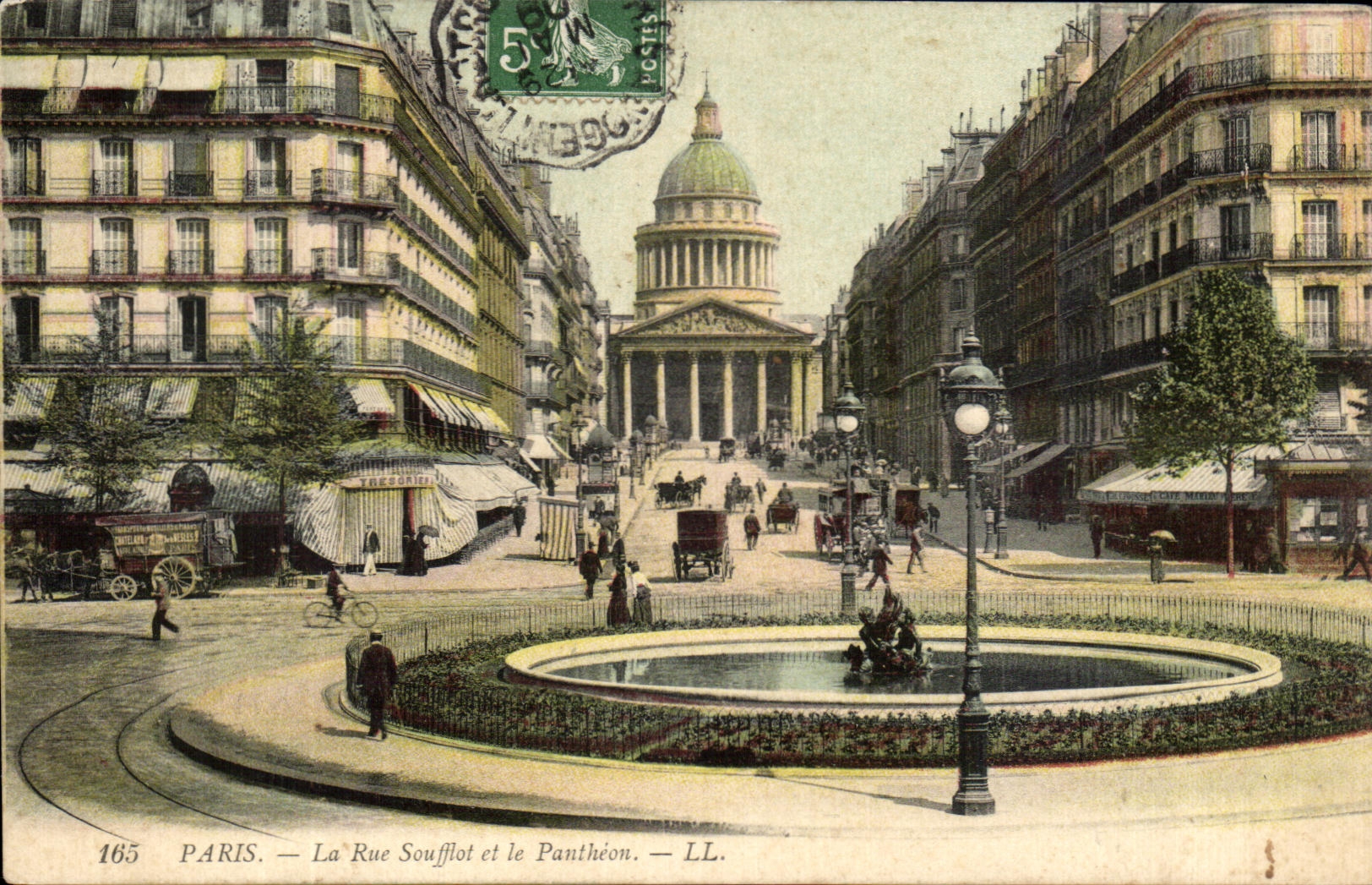 CPA Paris the Street Soufflot and the Pantheon
