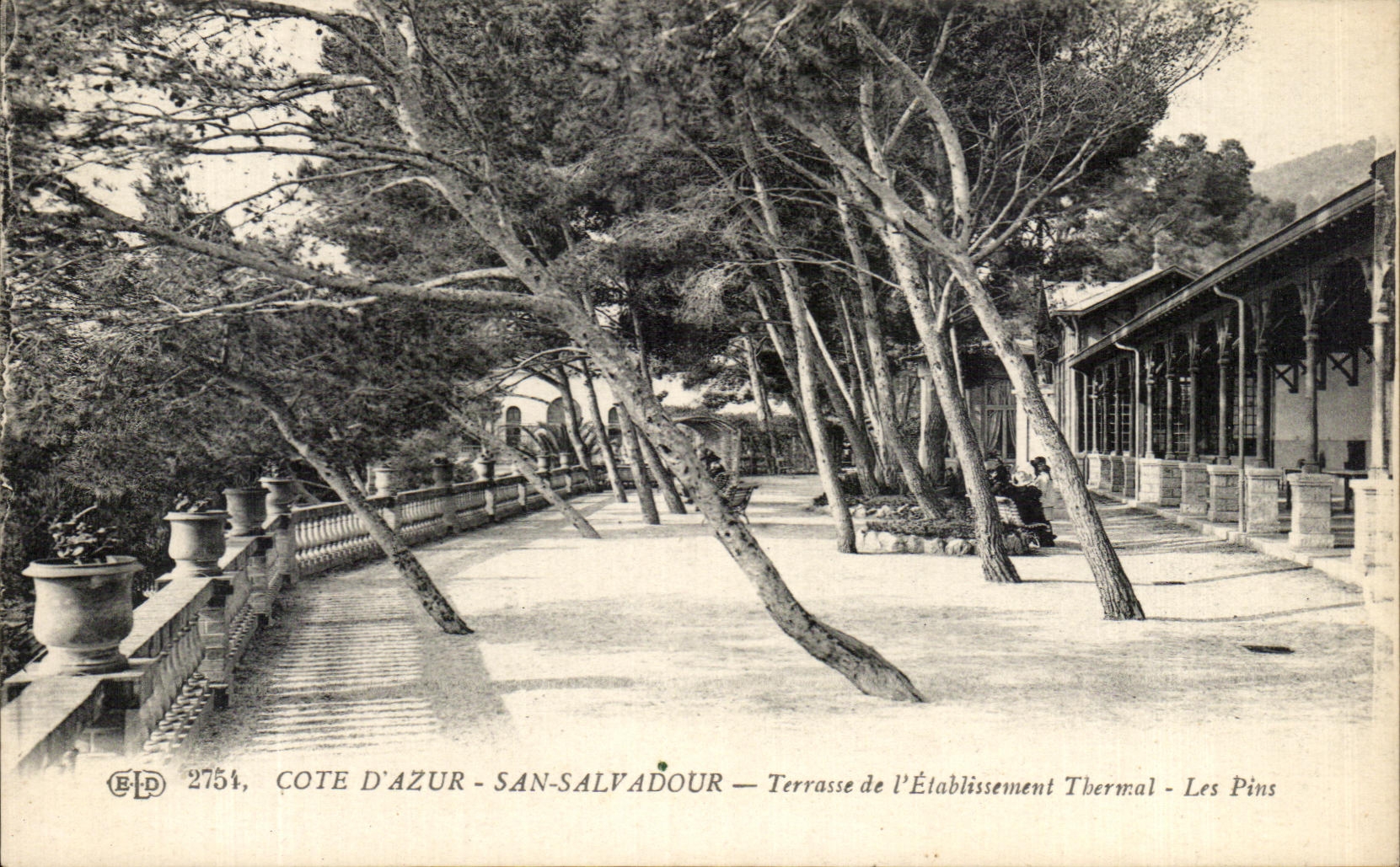 CPA Cote D'Azur San Salvadour Terrasse De L'Etablissement ThermalLes Prins