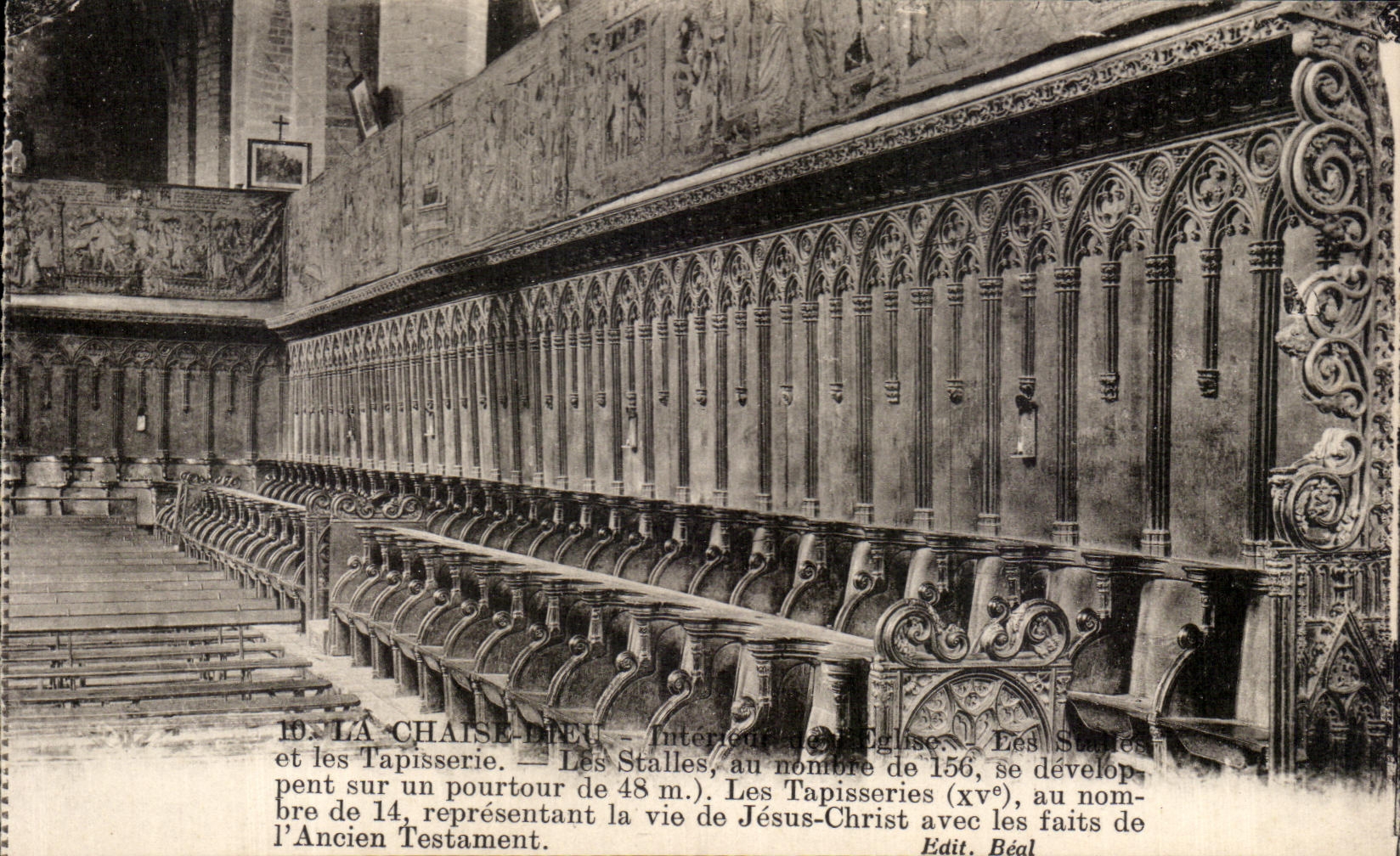 CPA Abbey Of the Chair Interior of the church stalls