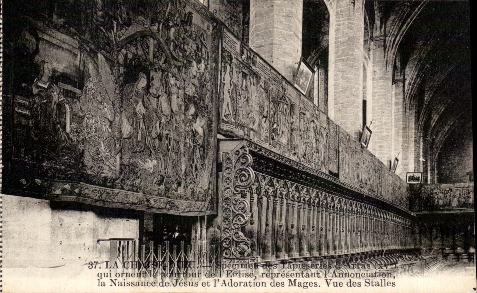 CPA La Chaise Dieu Specimen des Tapisseries d'Arras