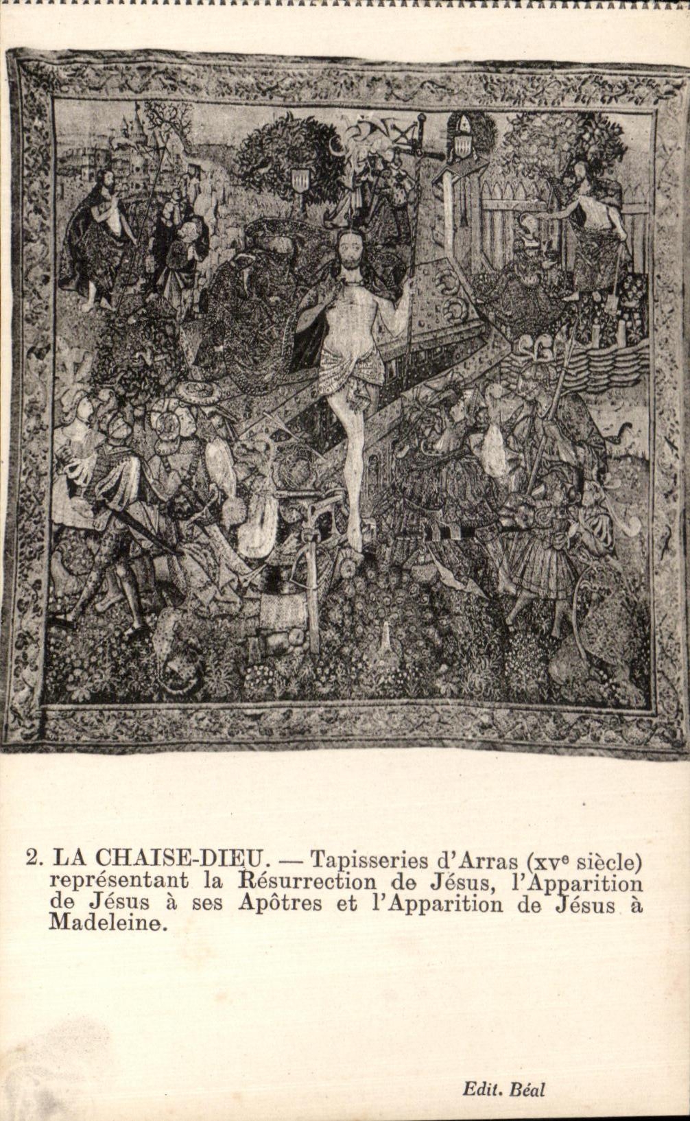 CPA the Chair God Tapestries of Arras representing the Resurrection of Jesus the Appearance of Jesus has his Apostles