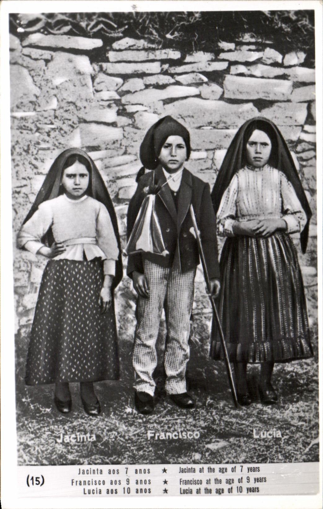 CPA Jacinta Francisco Locia Folklore Costume