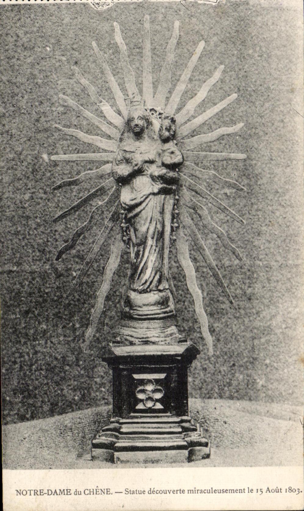 CPA Notre Dame du Chene Statue 