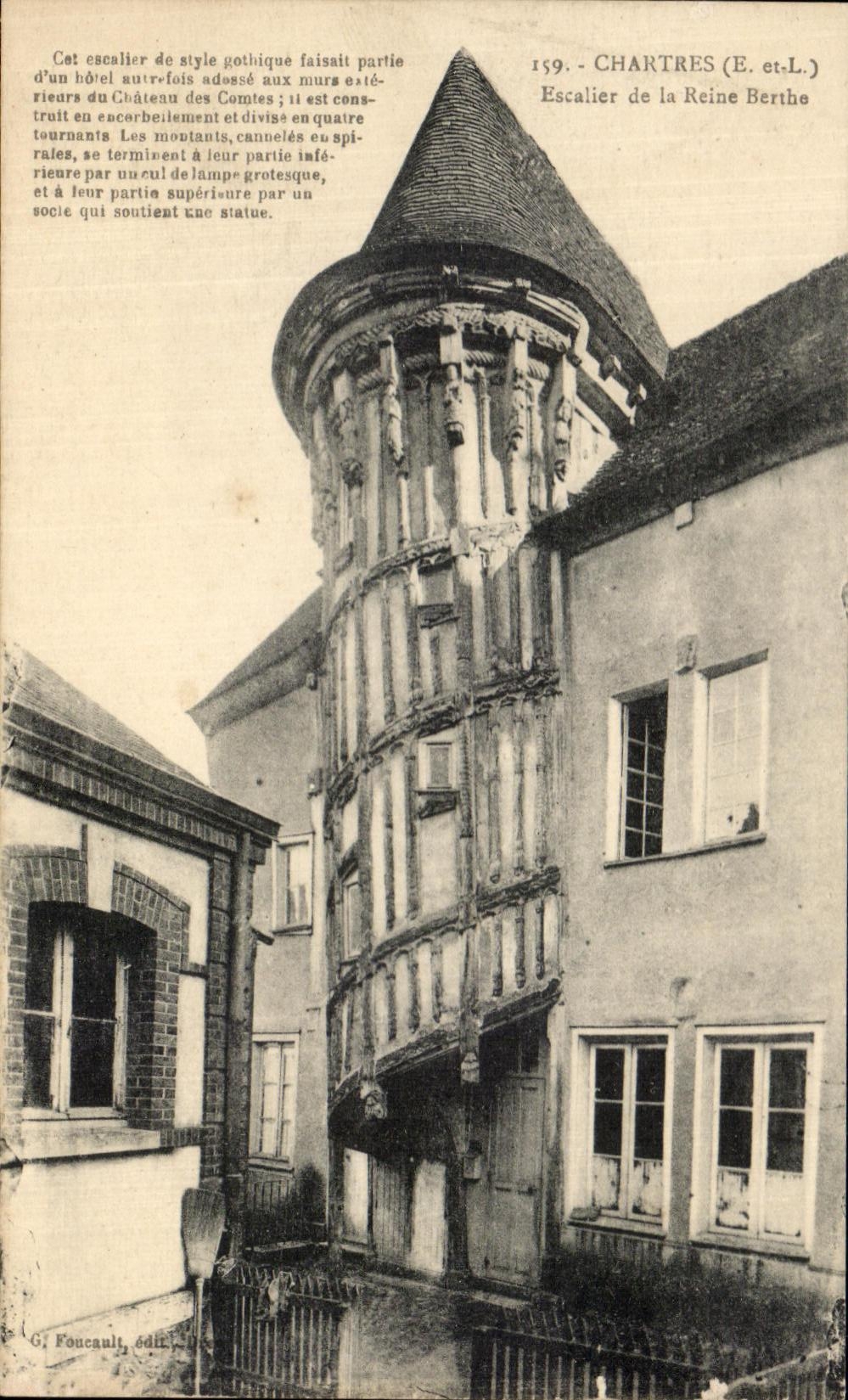 CPA Chartres Staircase of the Berthe Queen