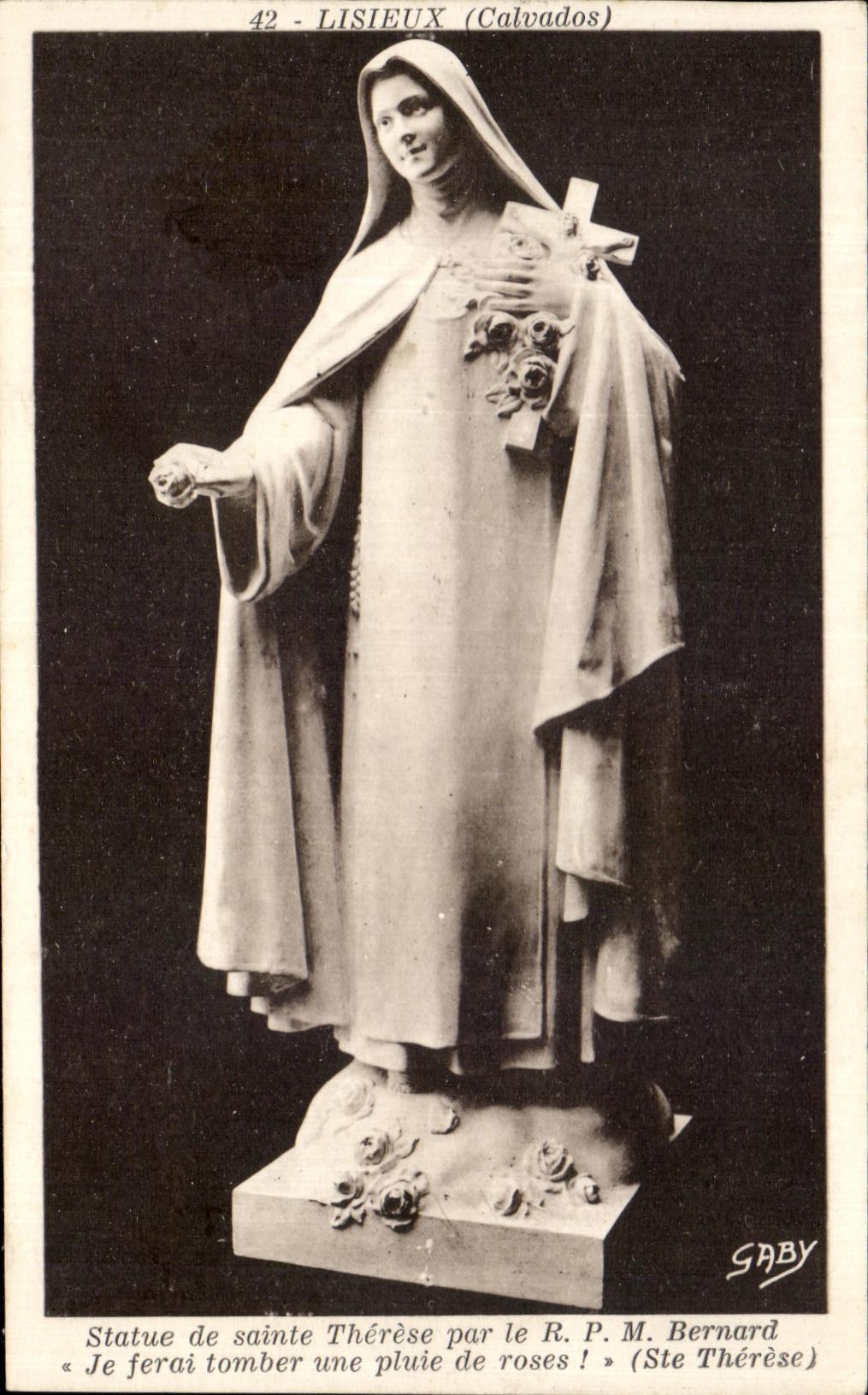 CPA Statue of holy Therese Lisieux