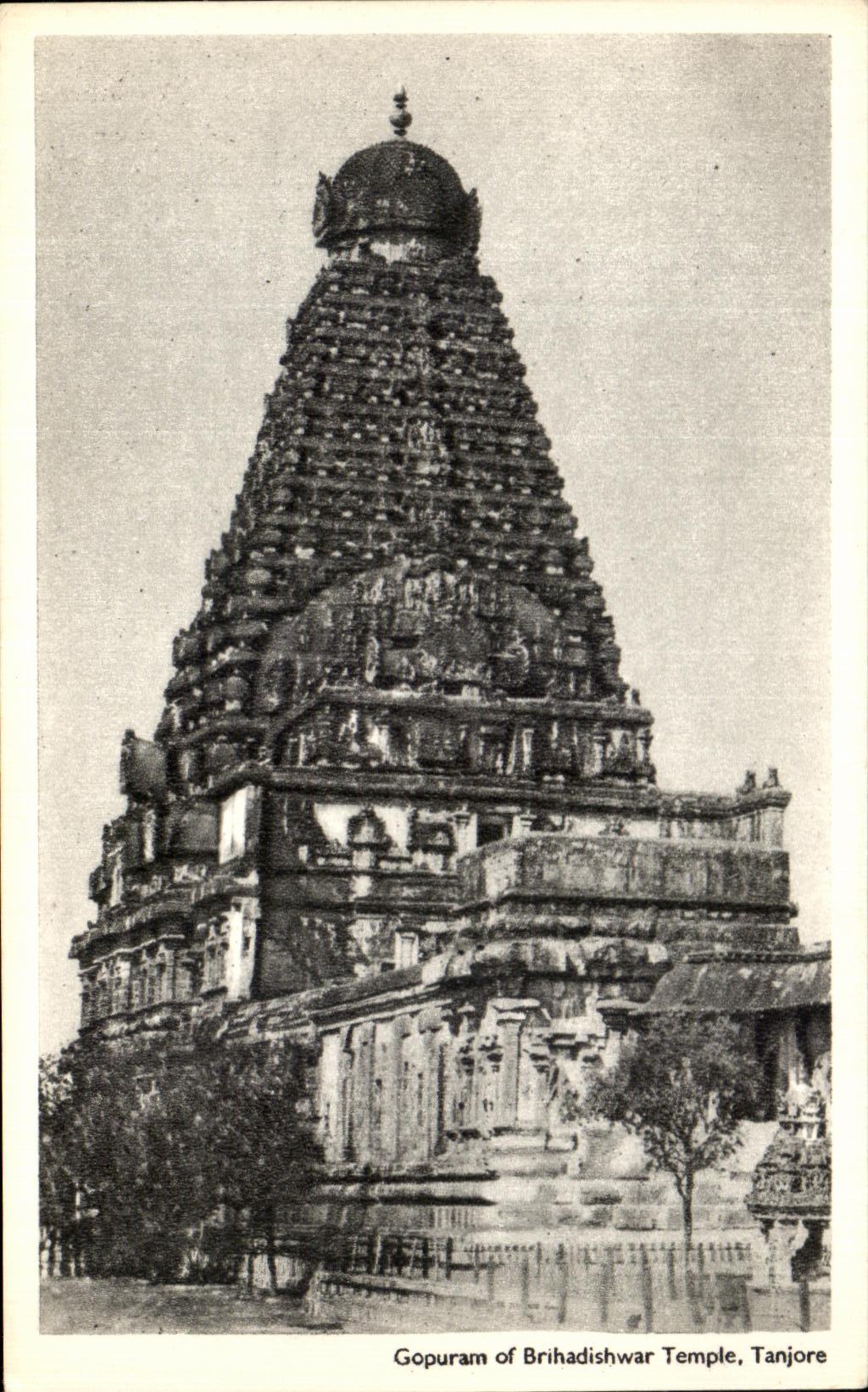CPA Gopuram off Brihadishwar Temple Tanjore India