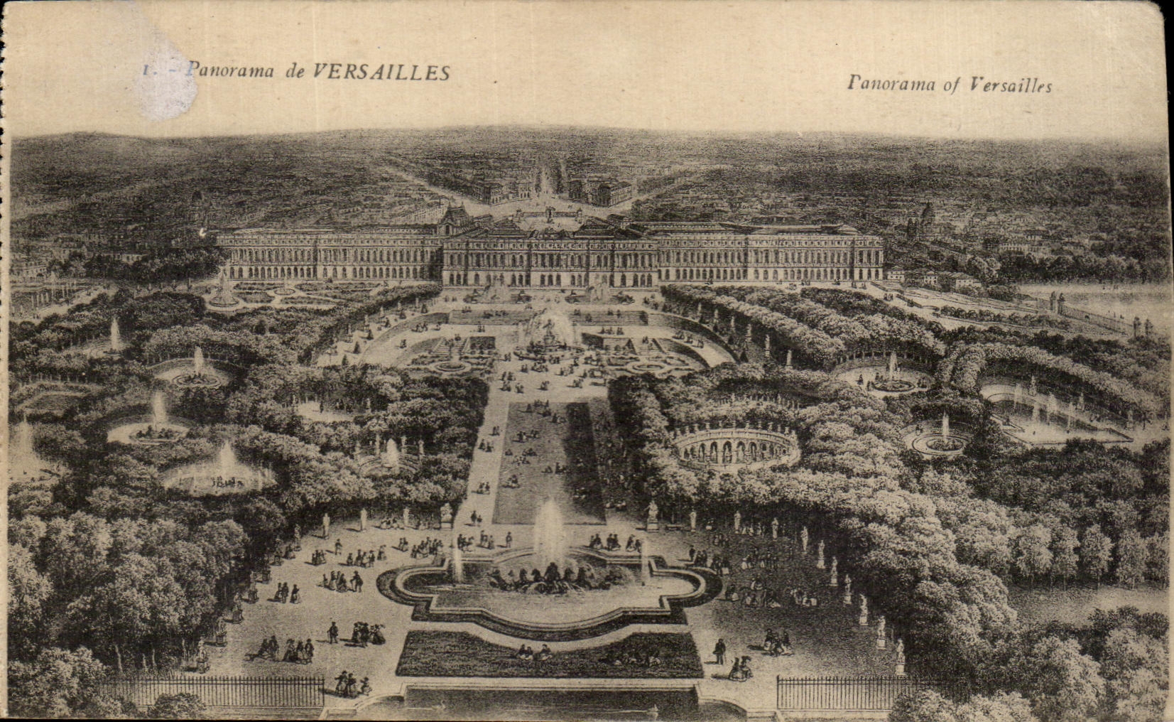 CPA Panorama de Versailles