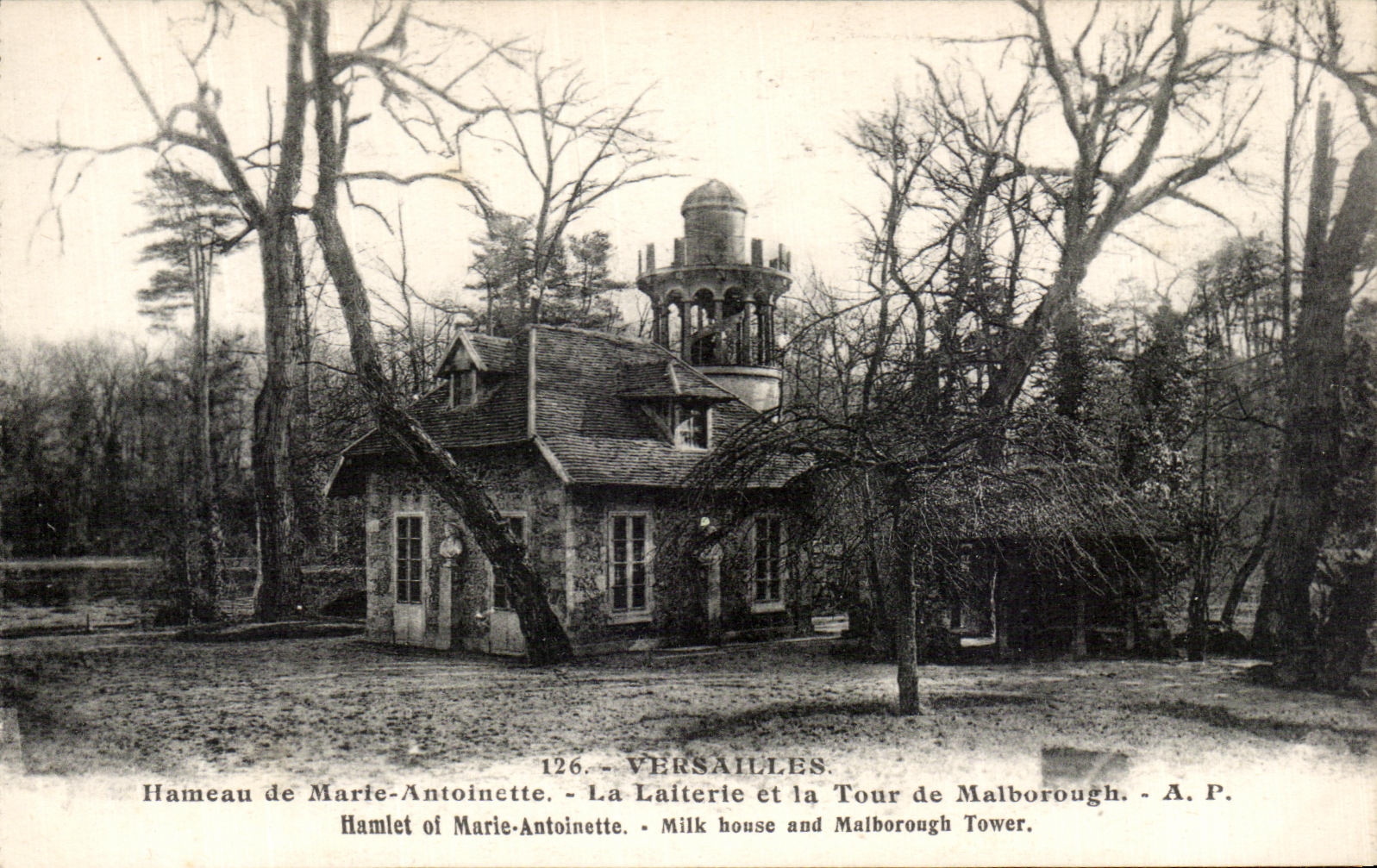 CPA Versailles Hamlet of Marie Antoinette Dairy and the Tower of Malbourgh