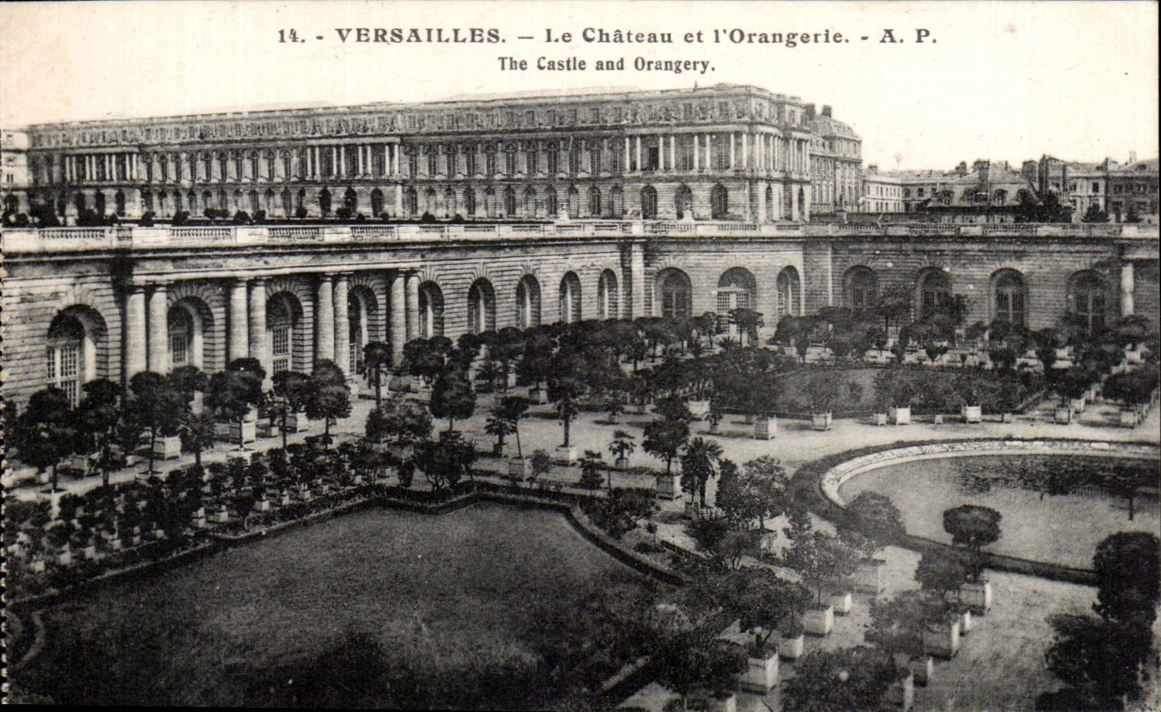 CPA Versailles Le chateau et l'orangerie