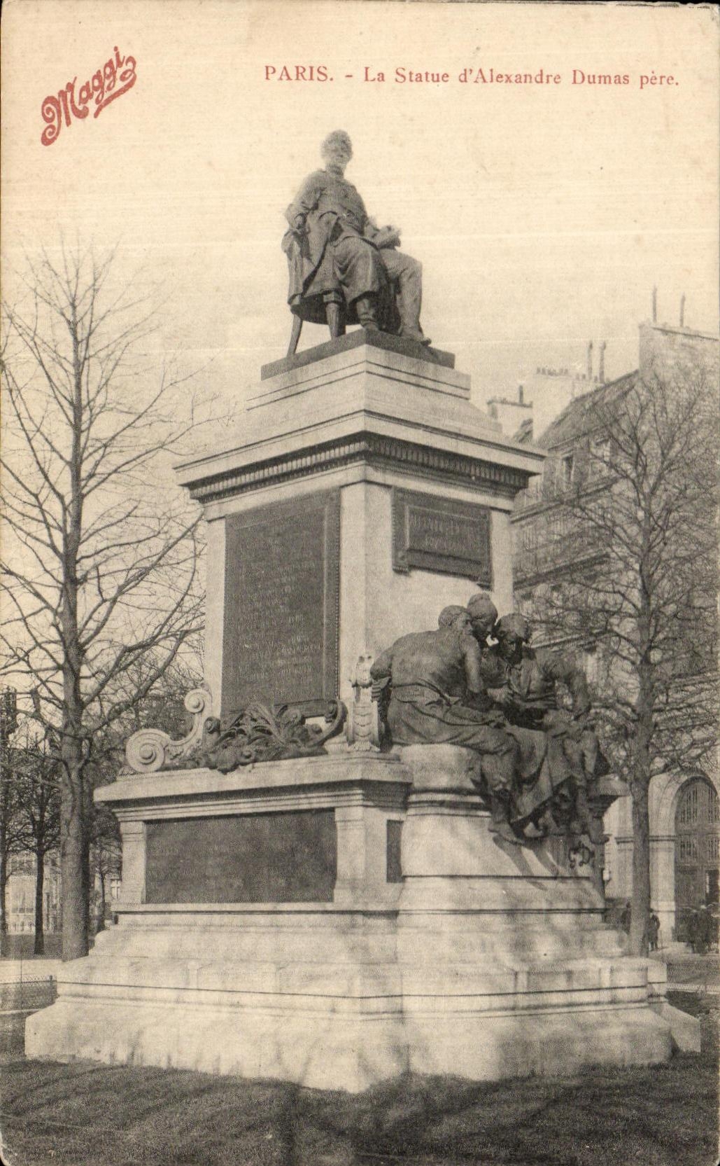 CPA Paris Statue of Alexandre Dumas father