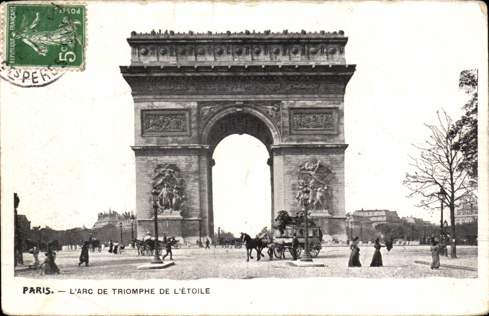CPA Paris Arc De Triomphe de la estrella