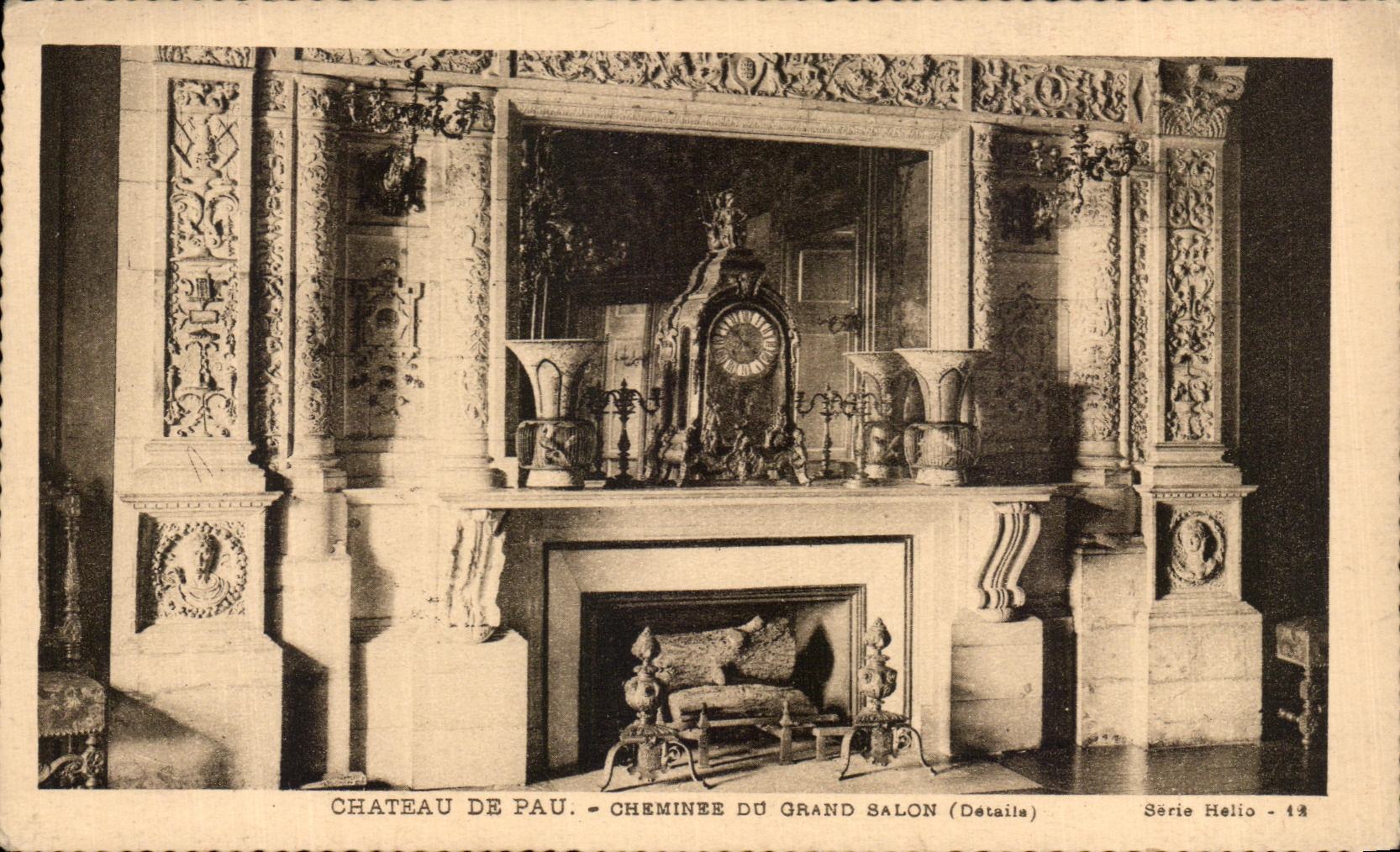 CPA Chateau De Pau Cheminee du Orand Salon