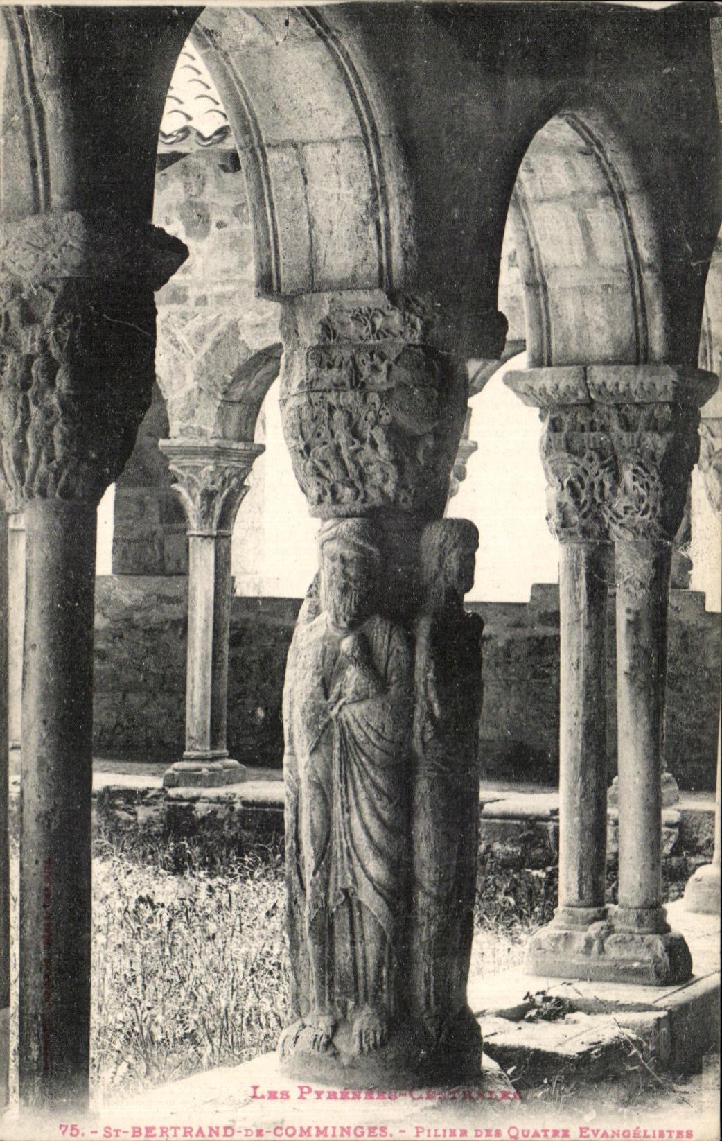 CPA Saint Beltran De Comminges Pillar de los cuatro evangelistas