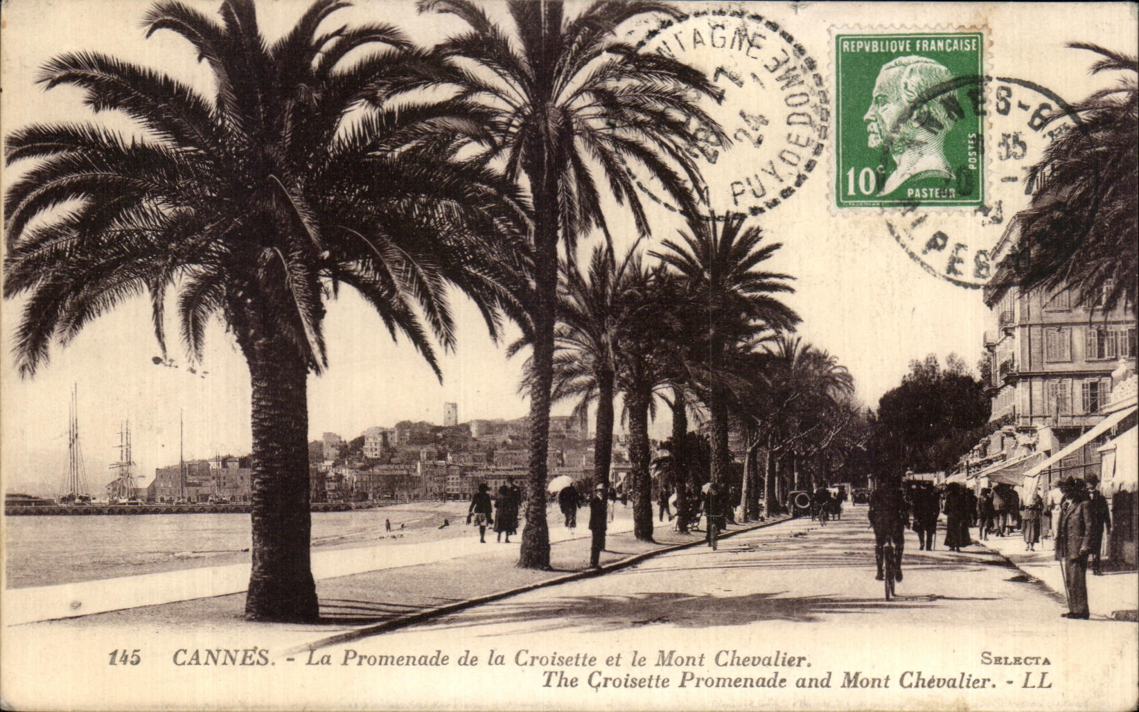 CPA Cannes the Walk Of the Small cross And the Mount Knight