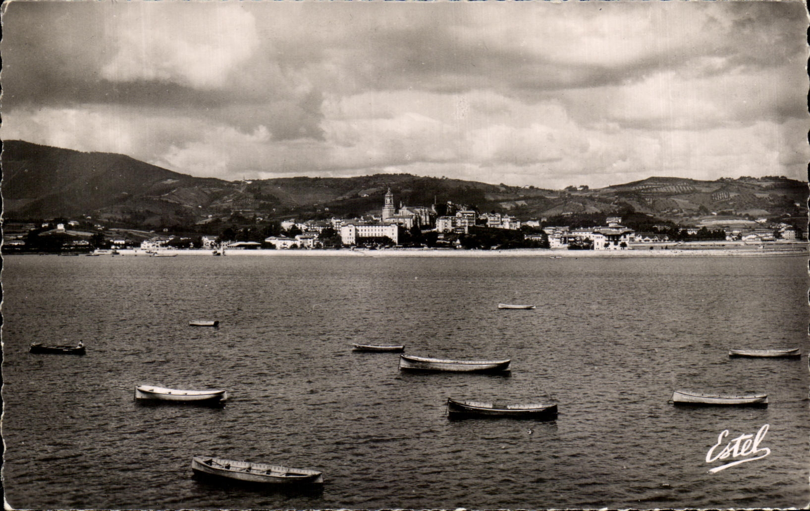 CPA Hendaye Free Spanish Border Bidassao and Fontarabie
