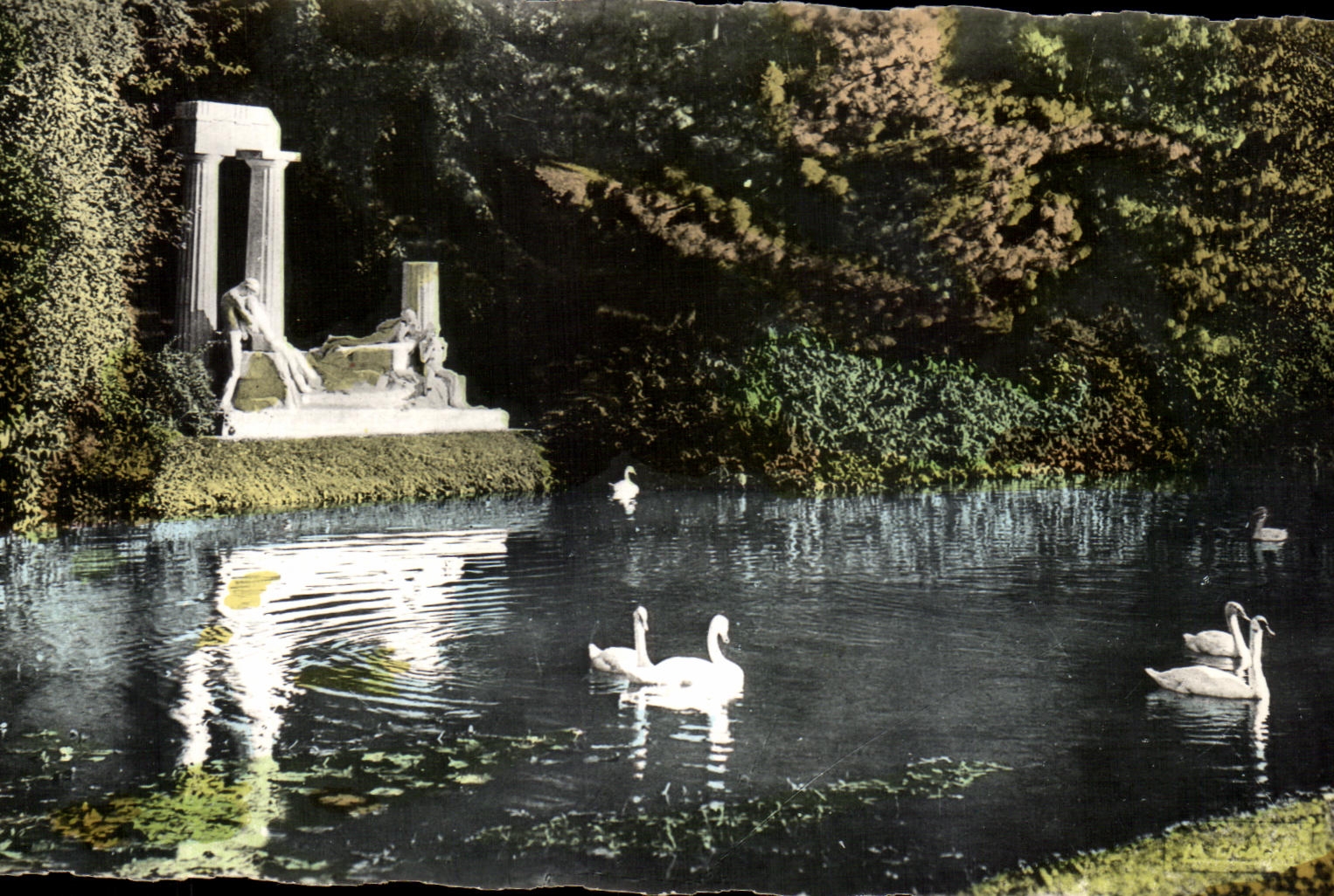 Cisnes antiguos de la vision de CPA Metz