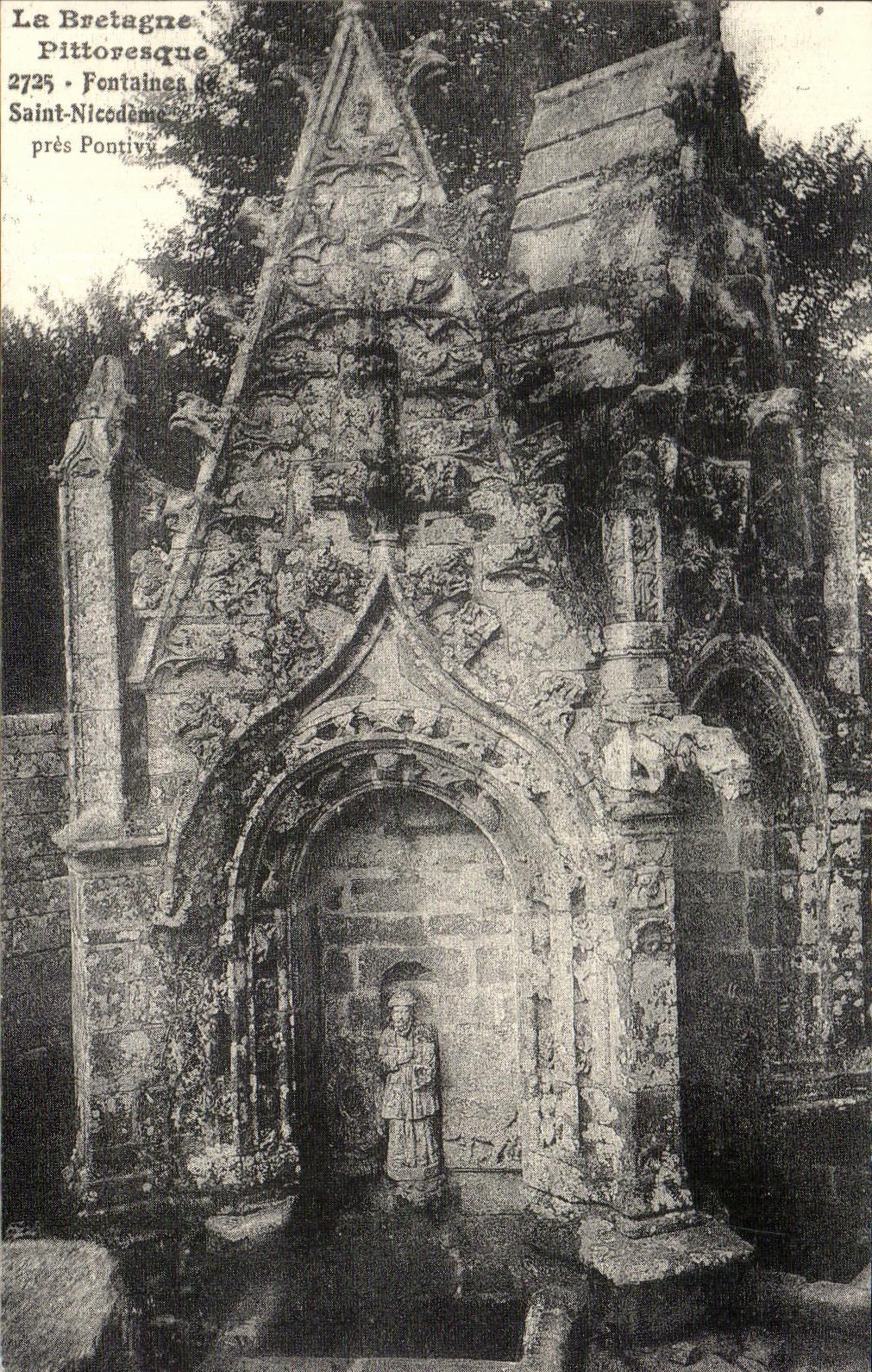 REPRO Picturesque Brittany Fountain Saint Nicolas close Pontivy
