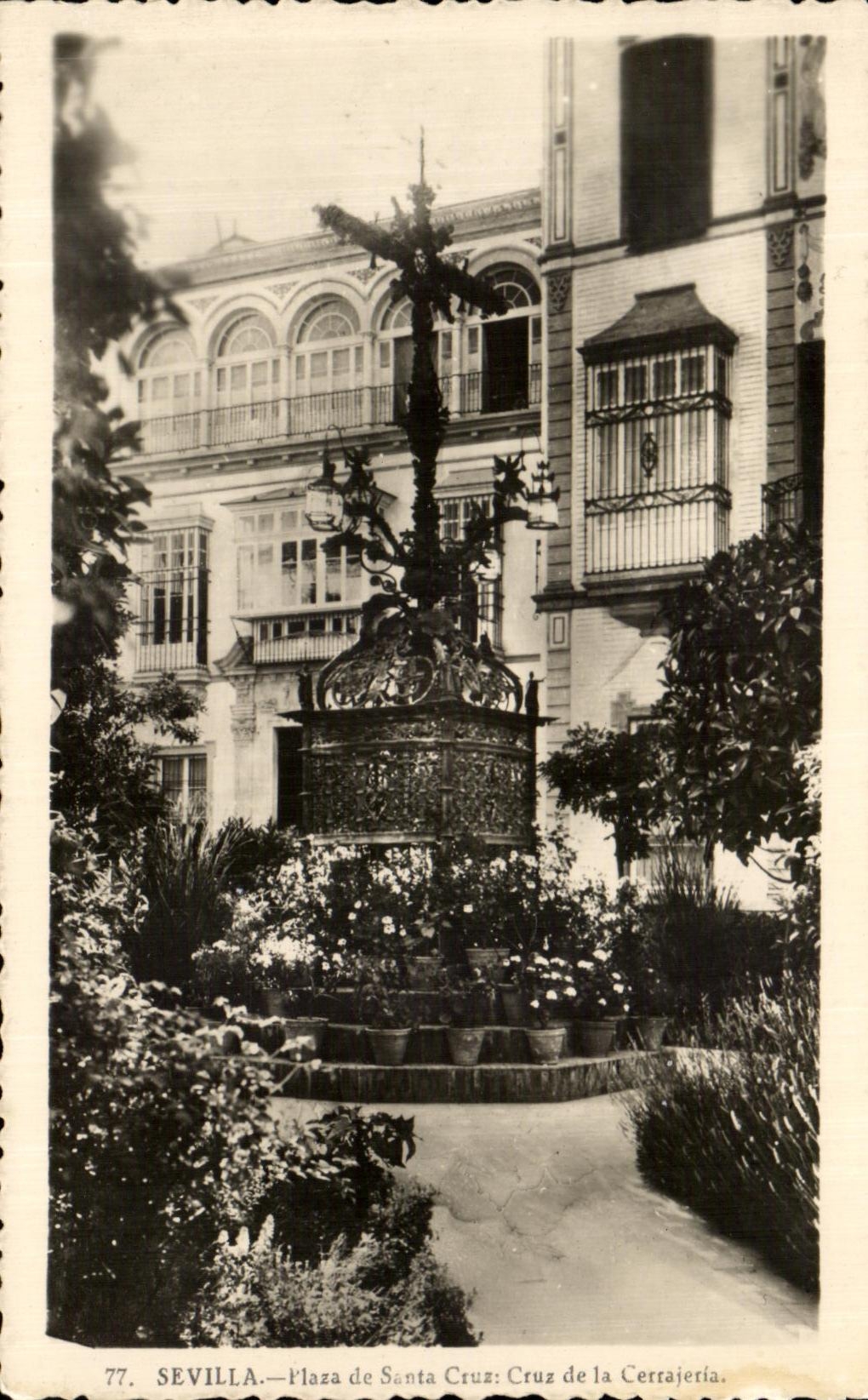 CPA Sevilla Plaza de Santa Cruz of Cerrajeria