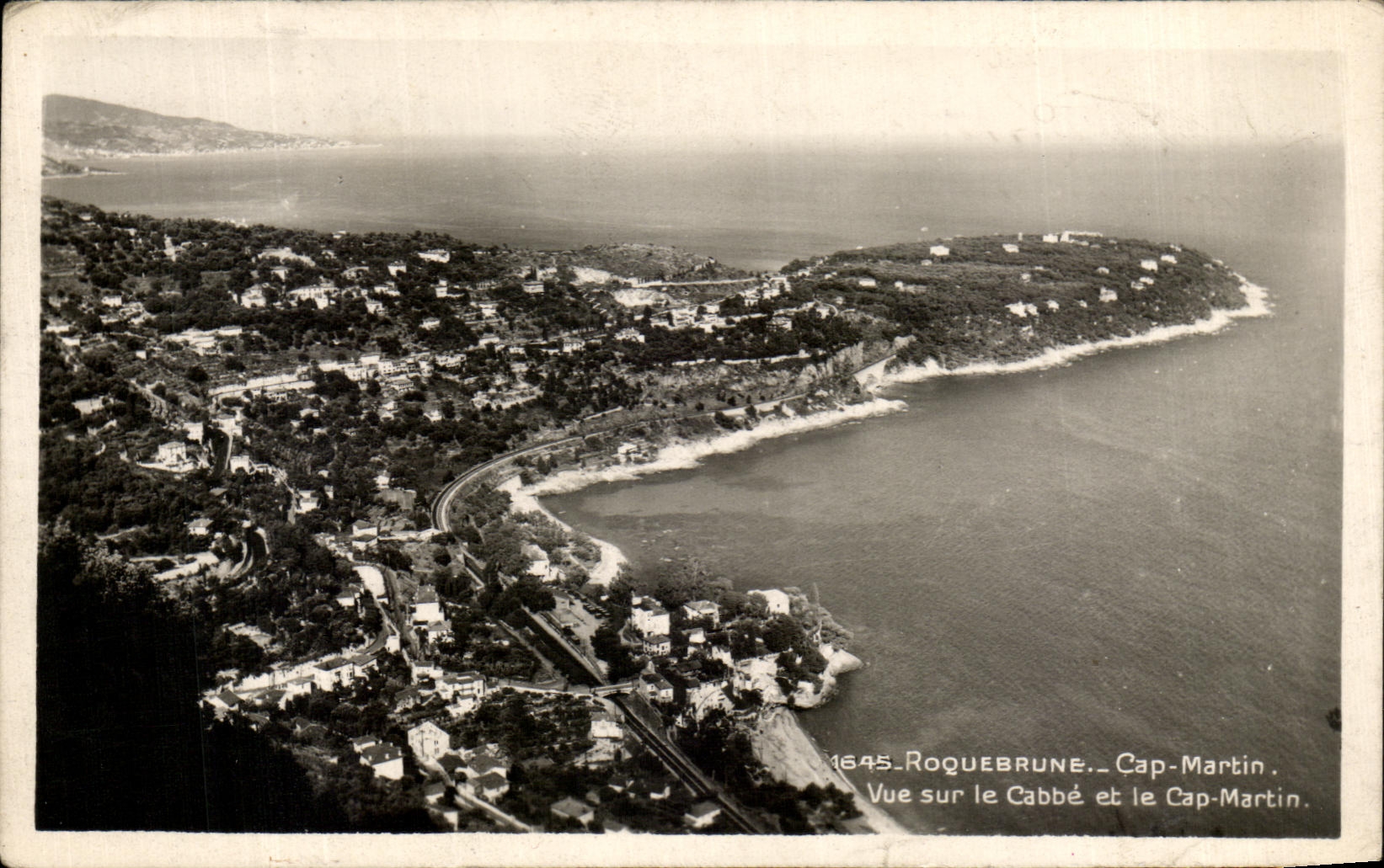 Cabo Martin de CPA Roquebrune visto en Cabbe y el cabo Martin