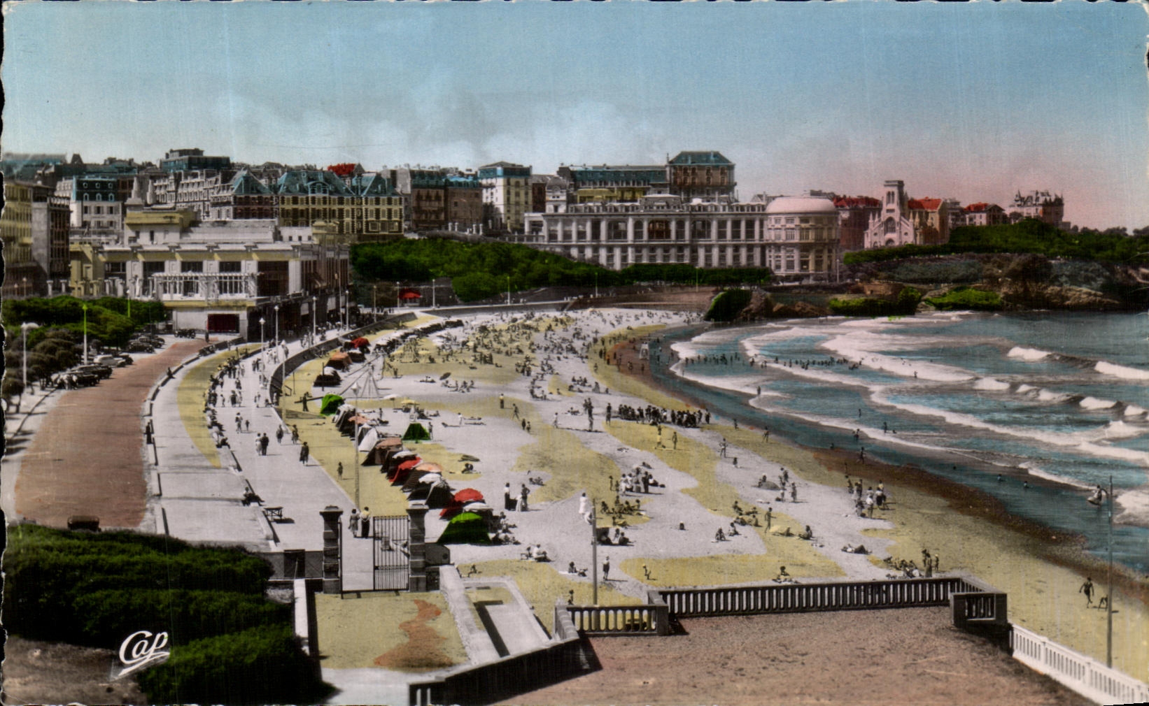 CPA Biarrtz Main beach towards the Bellevue Casino