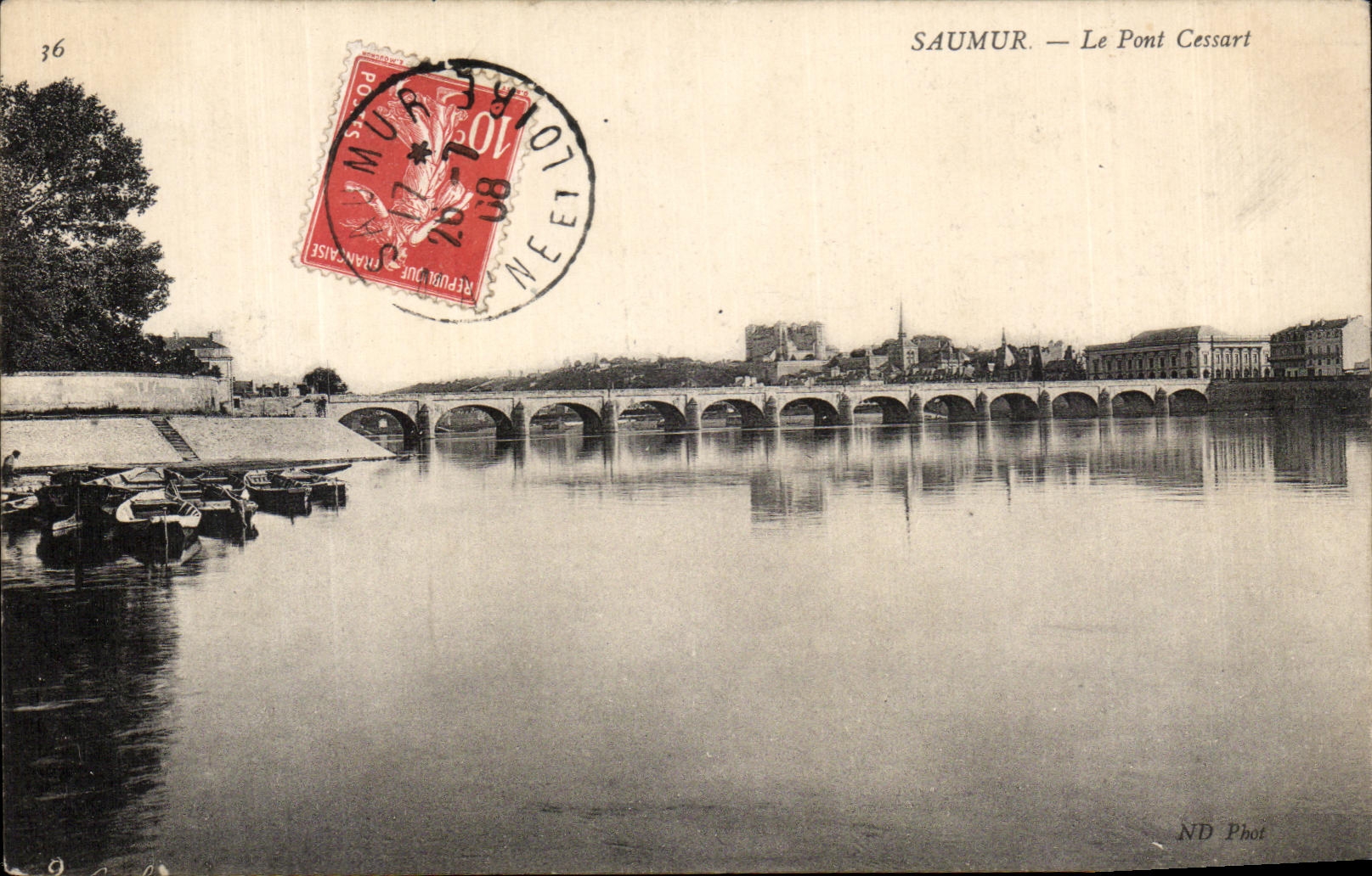 CPA Saumur the Cessart Bridge