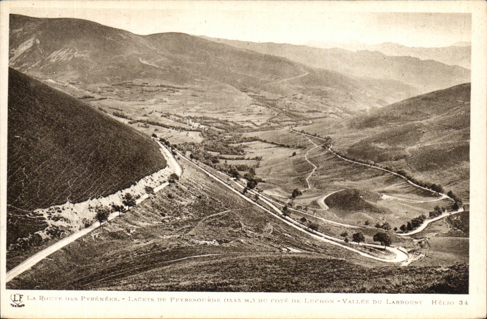 CPA the Road Of the Pyrenees Laces of Peyresourde of the dimension of Luchon Valley of Larboust