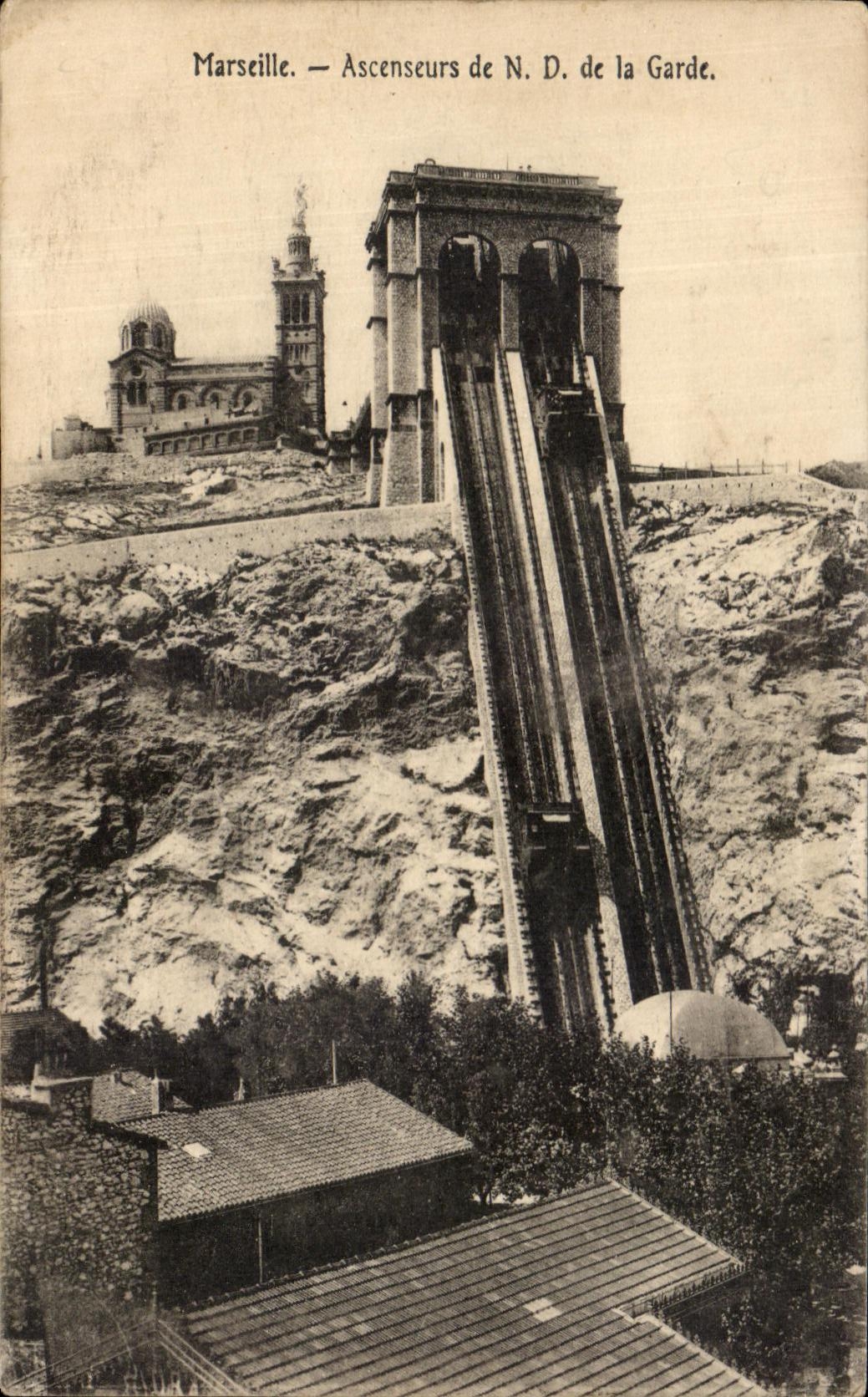 CPA Marseille Ascenseurs De La Garde