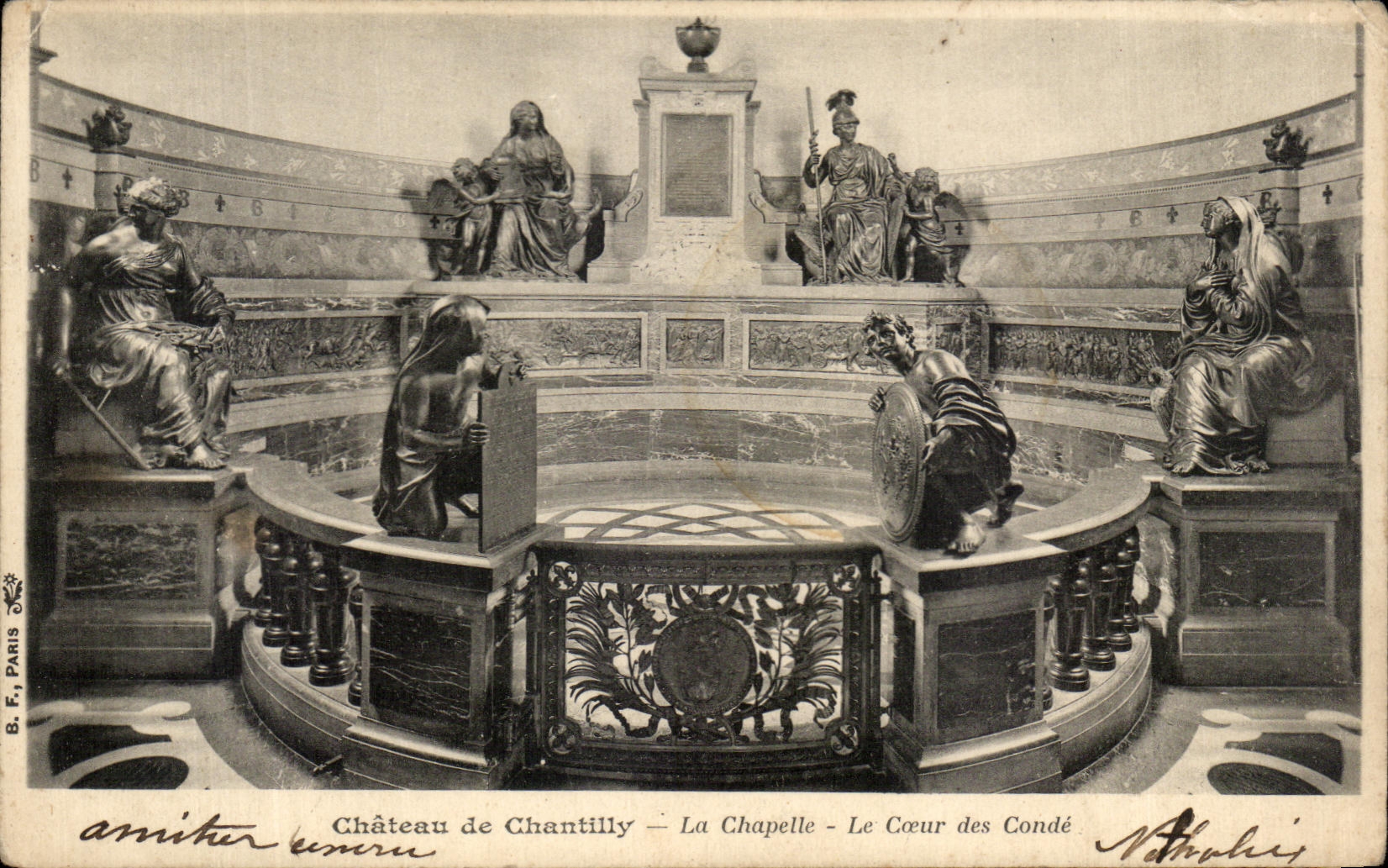 CPA Castle of Chantilly the Vault the Heart of the Cop