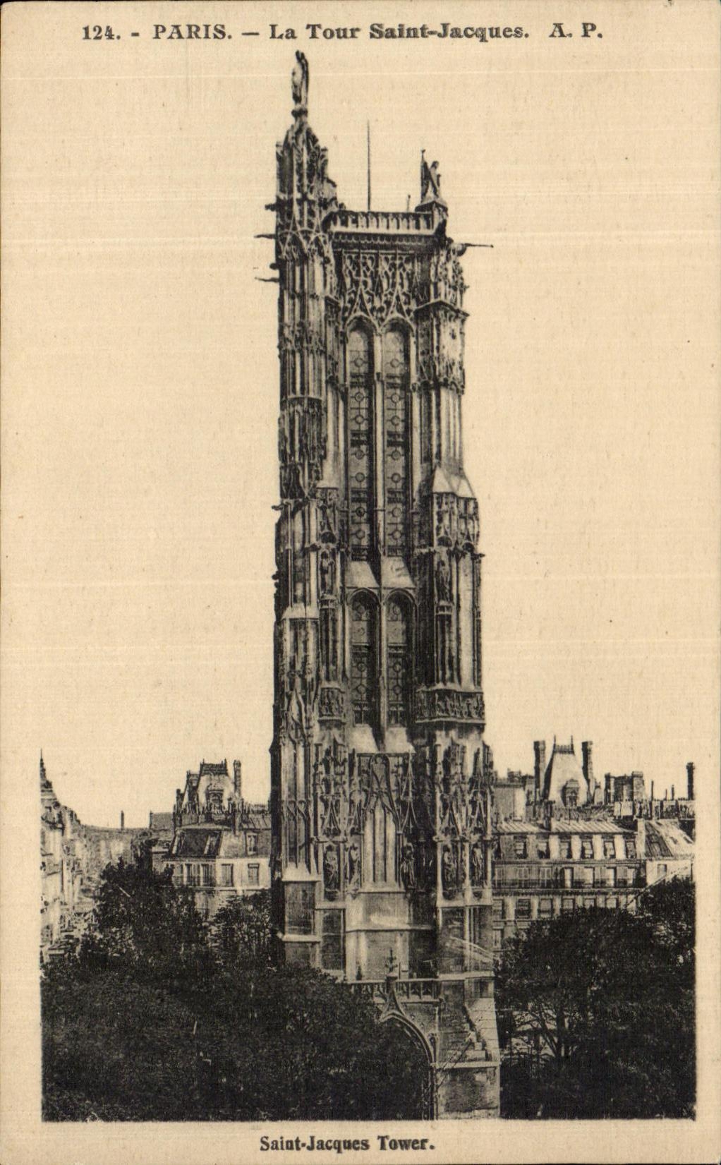 CPA Paris the Tower Saint Jacques